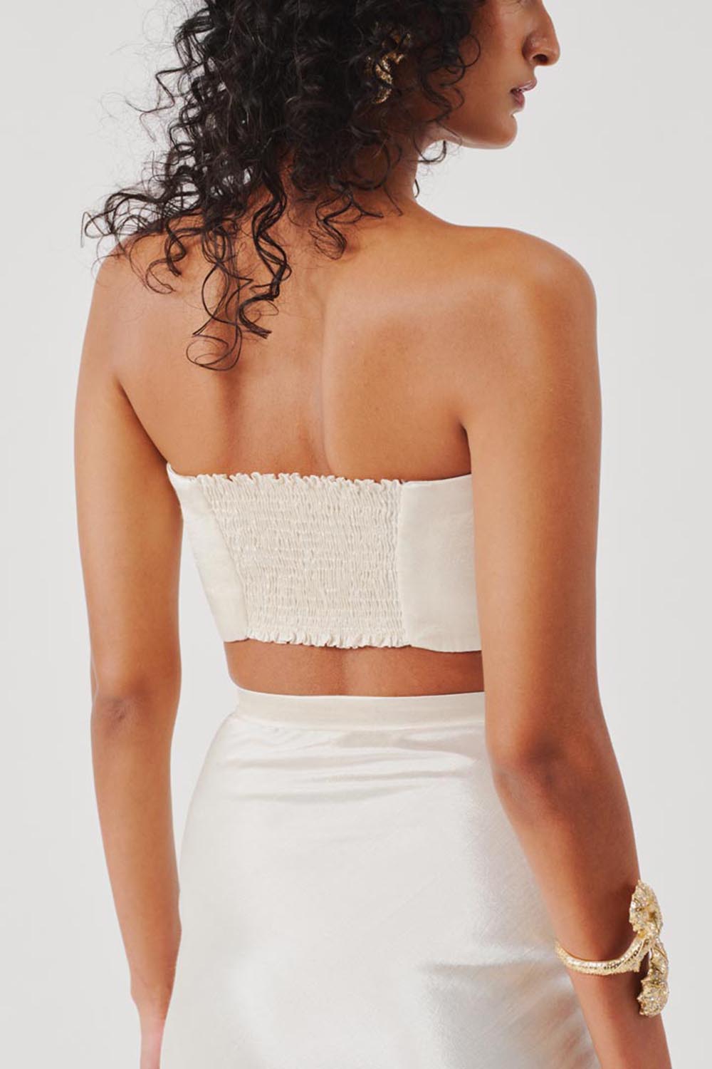 Mystery Bandeau Top in Ivory