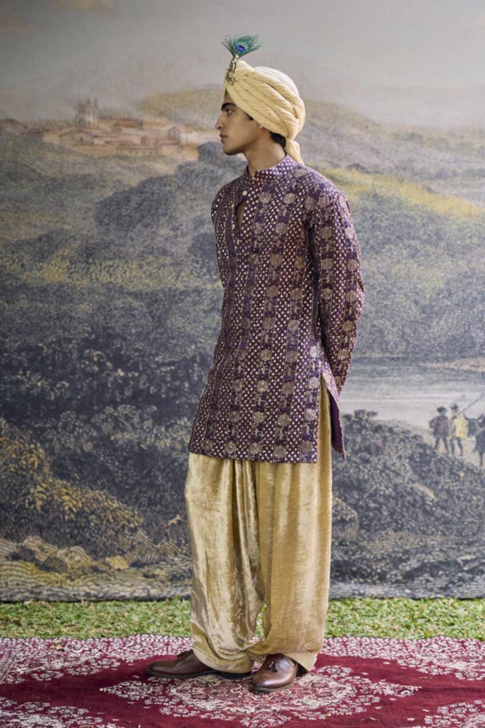 Baijanti Brocade Kurta Set