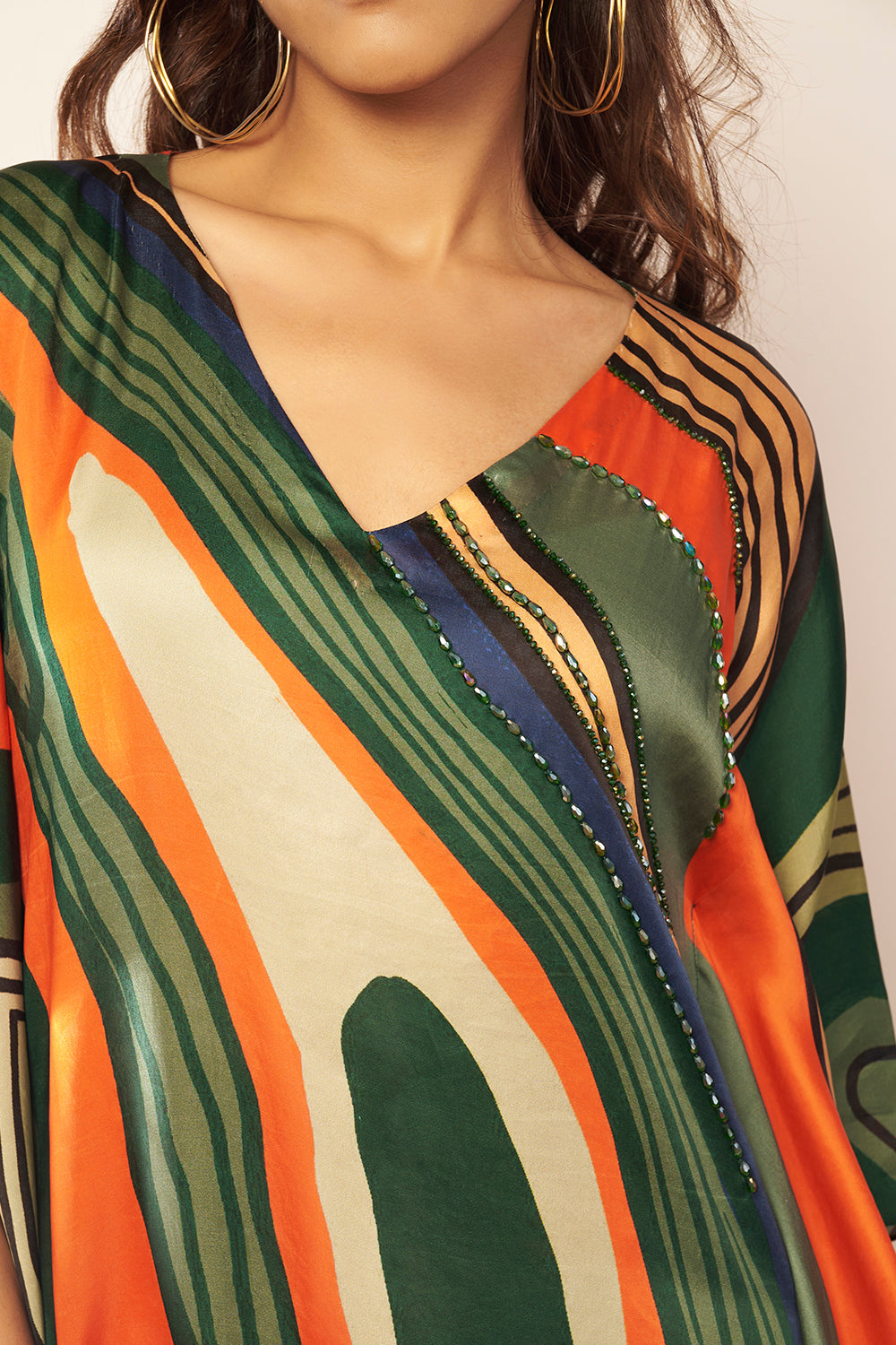 Printed Short Kaftan Dress