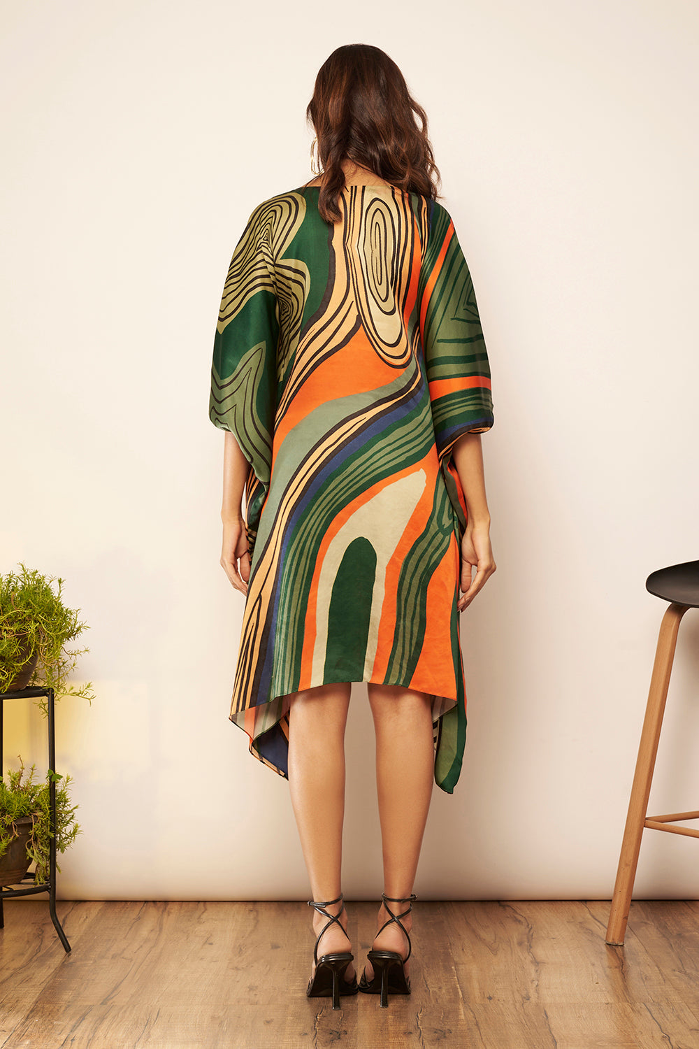 Printed Short Kaftan Dress