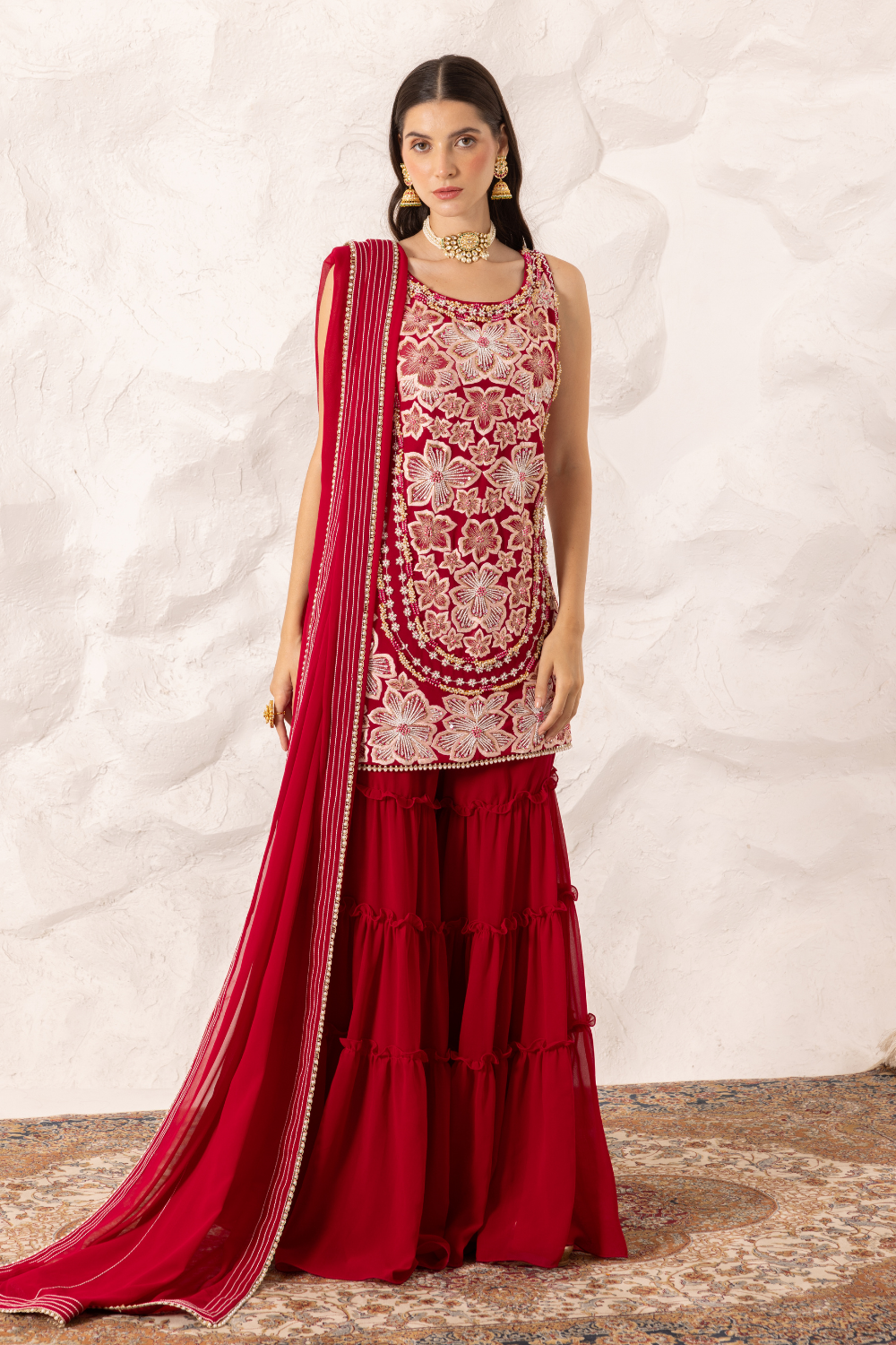 Prisha Short Kurta With Sharara