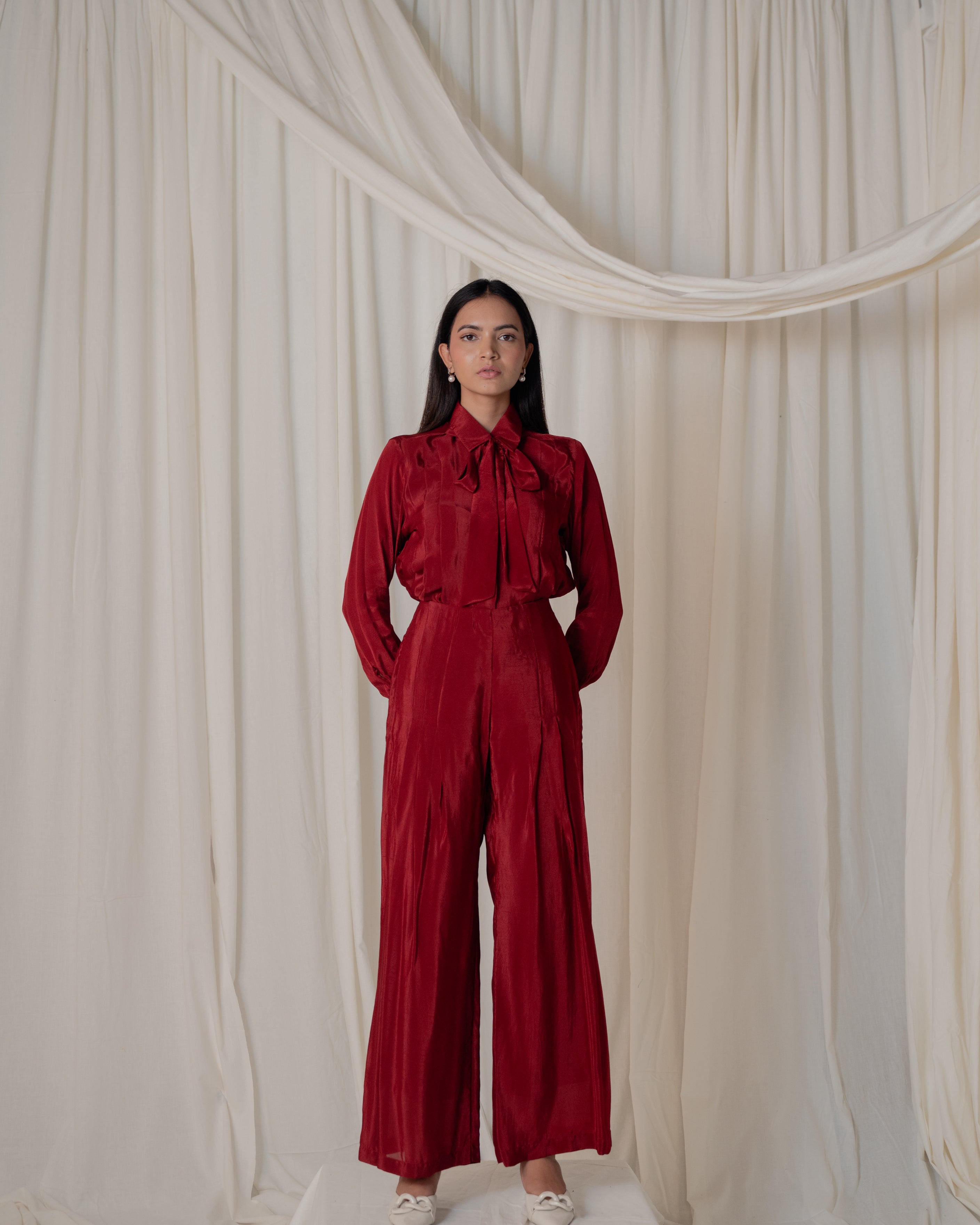 Pleated Shirt Co-ord