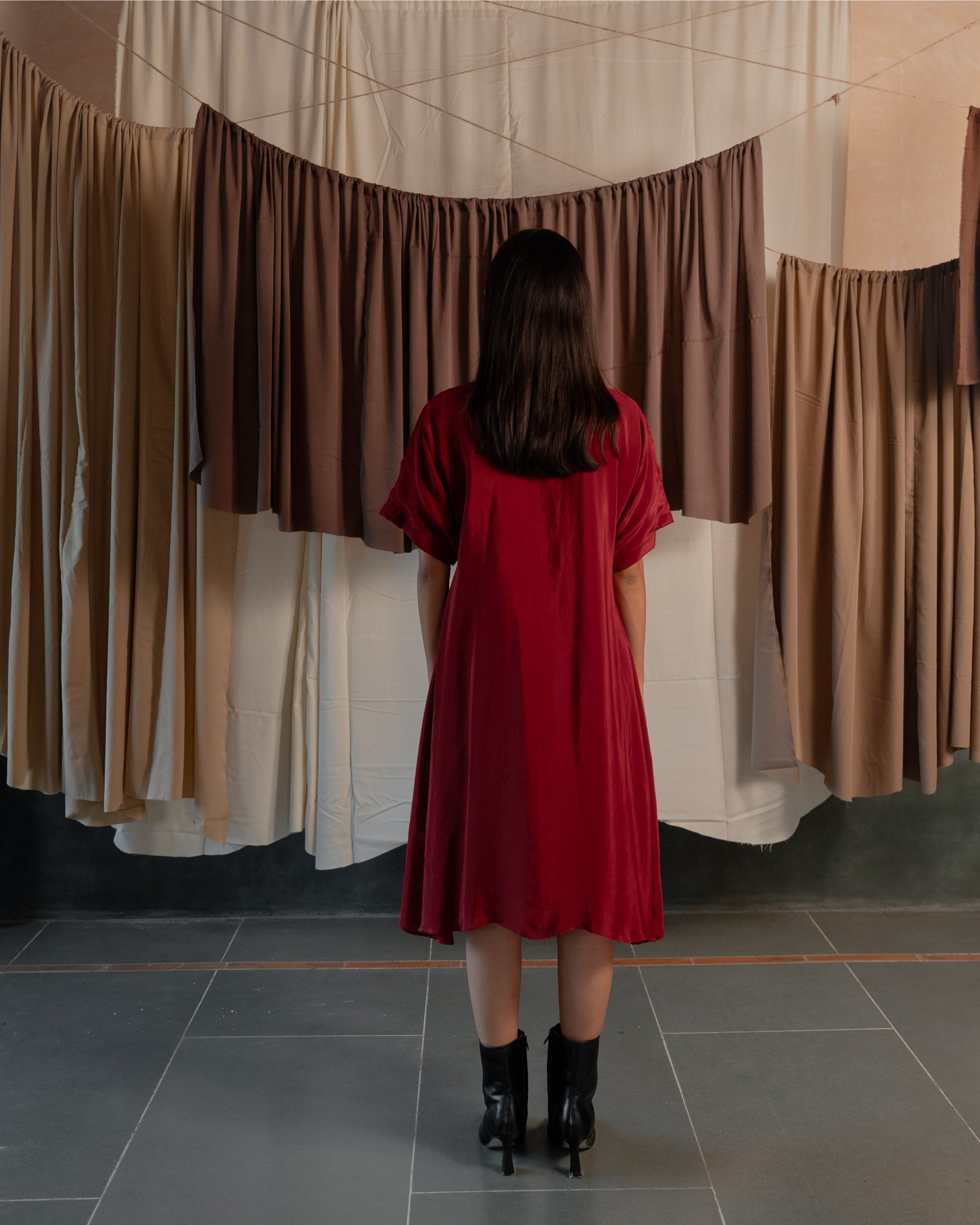 Pleated Shirt Dress