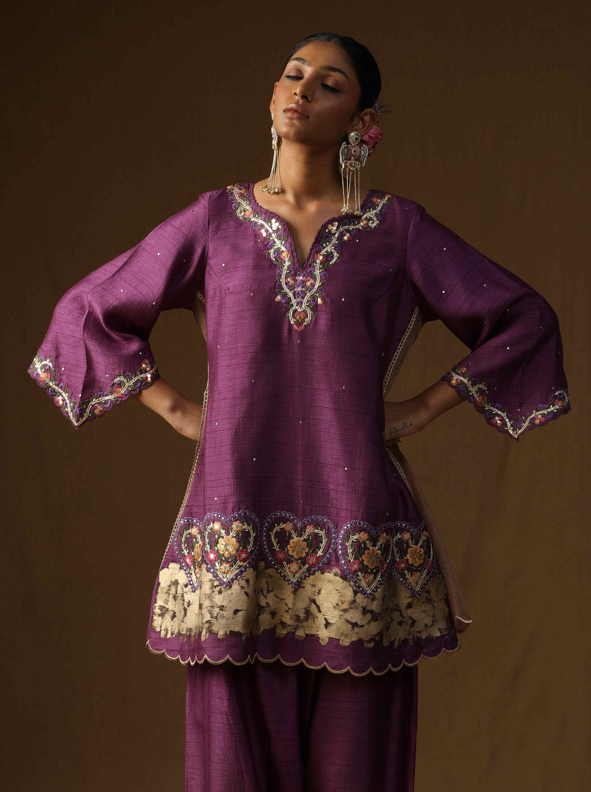 Vanya Mridul Baingani Embroidered Suit Set