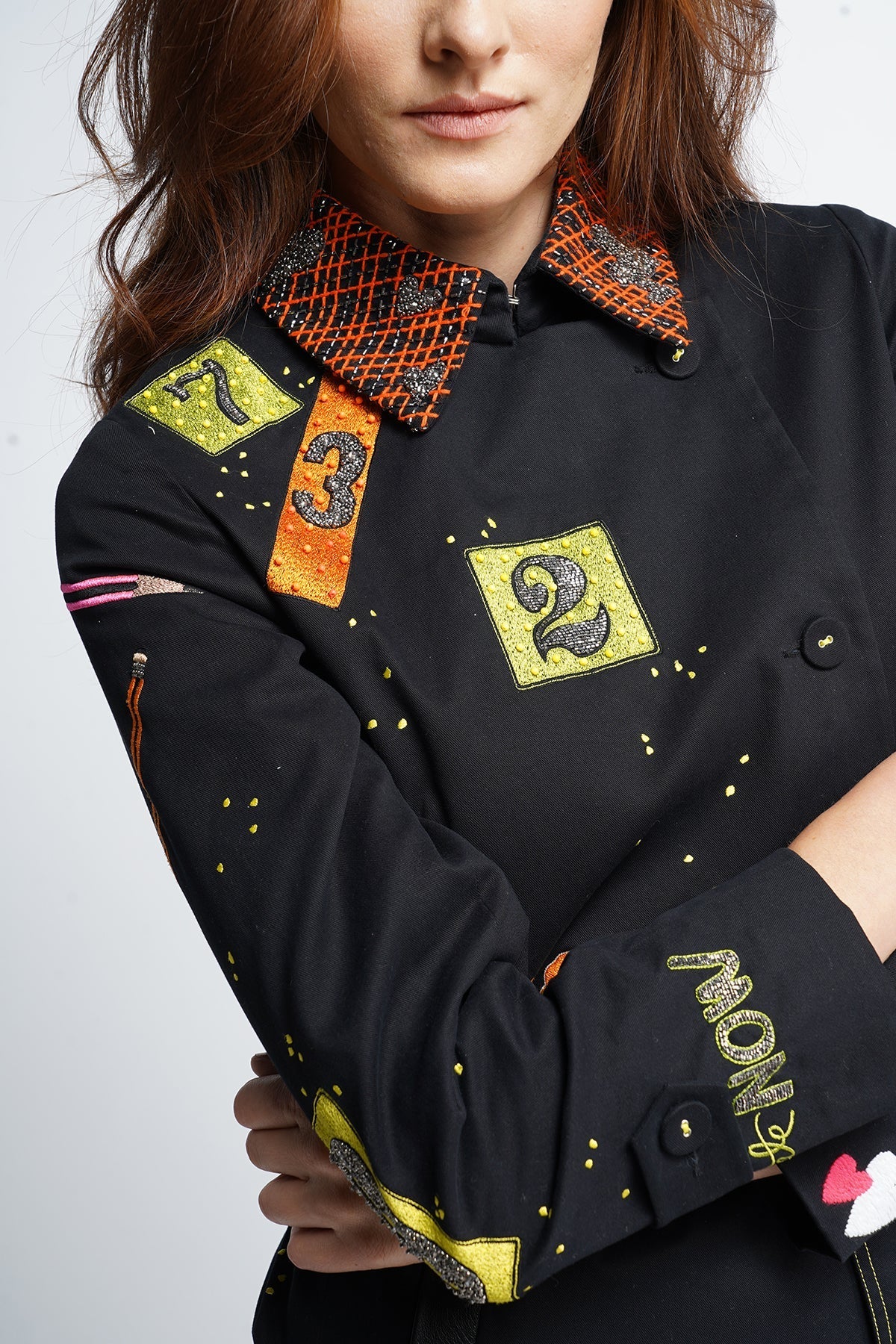 Odd And Even Numbers Trench Coat