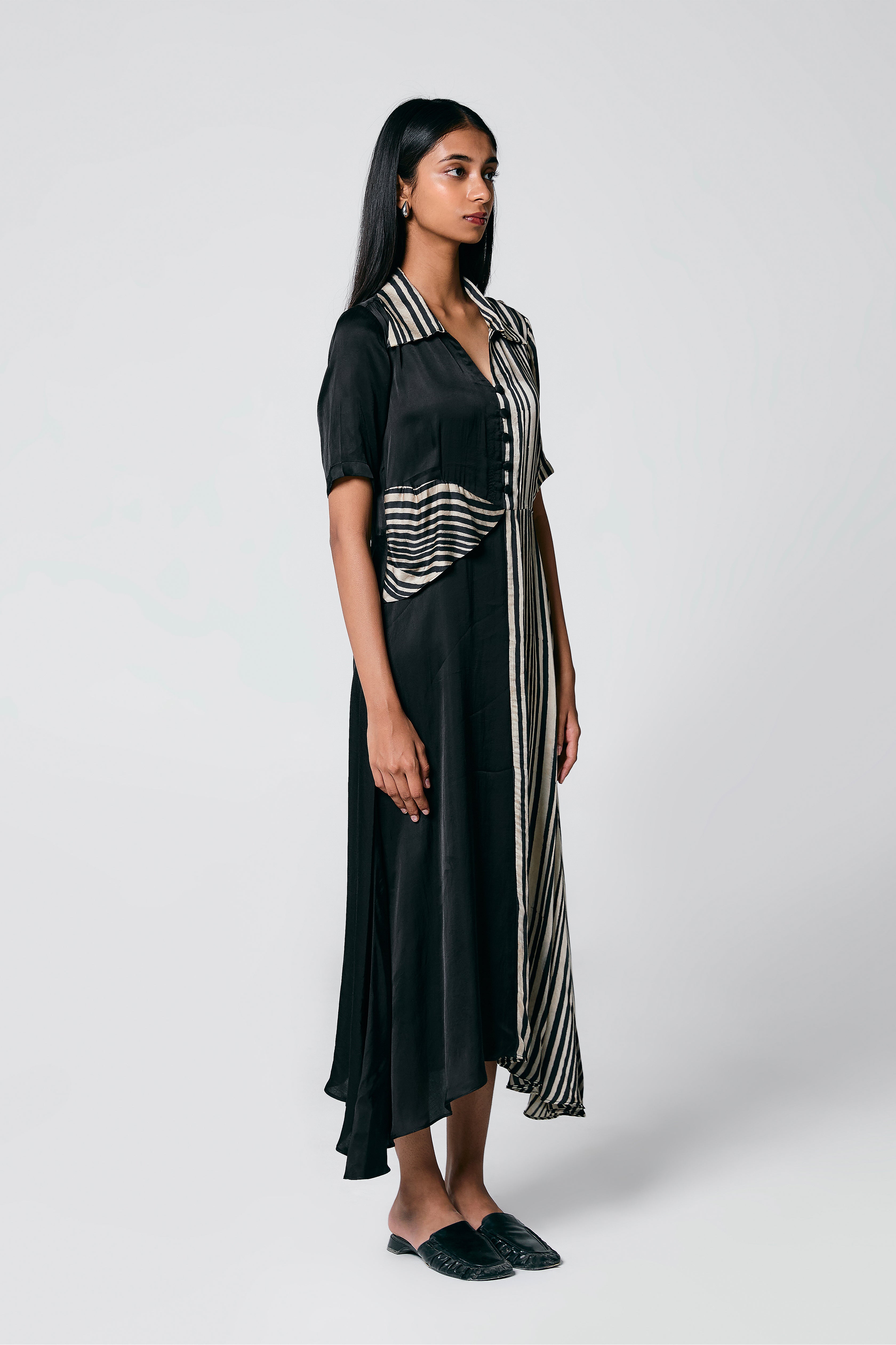 Half and Half dress - Black& White