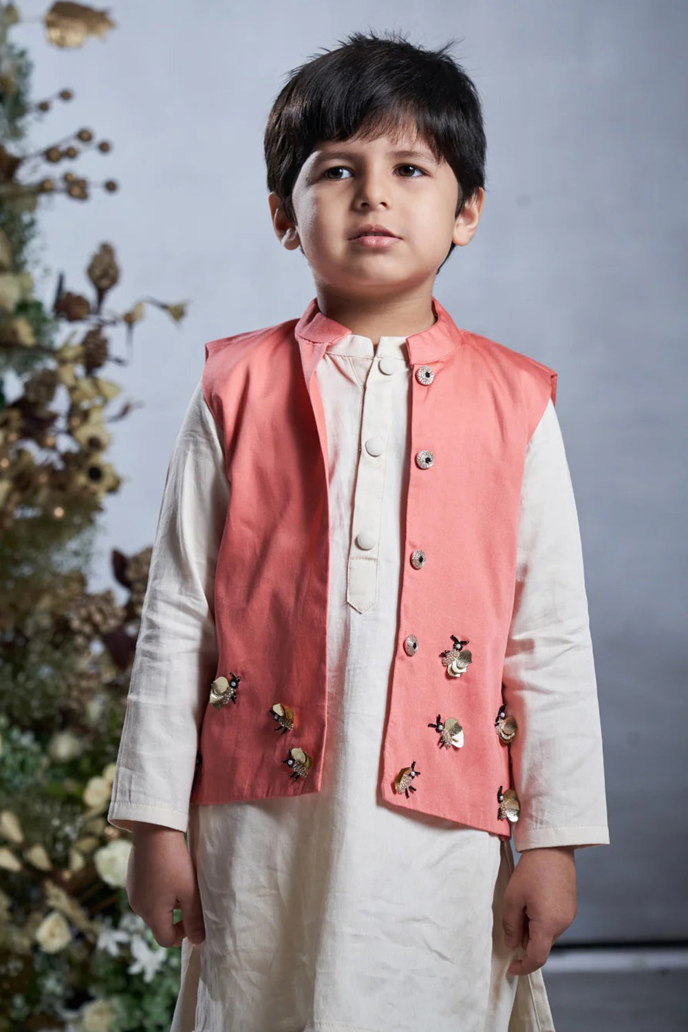 PEACH BUMBLE BEE BANDI SET