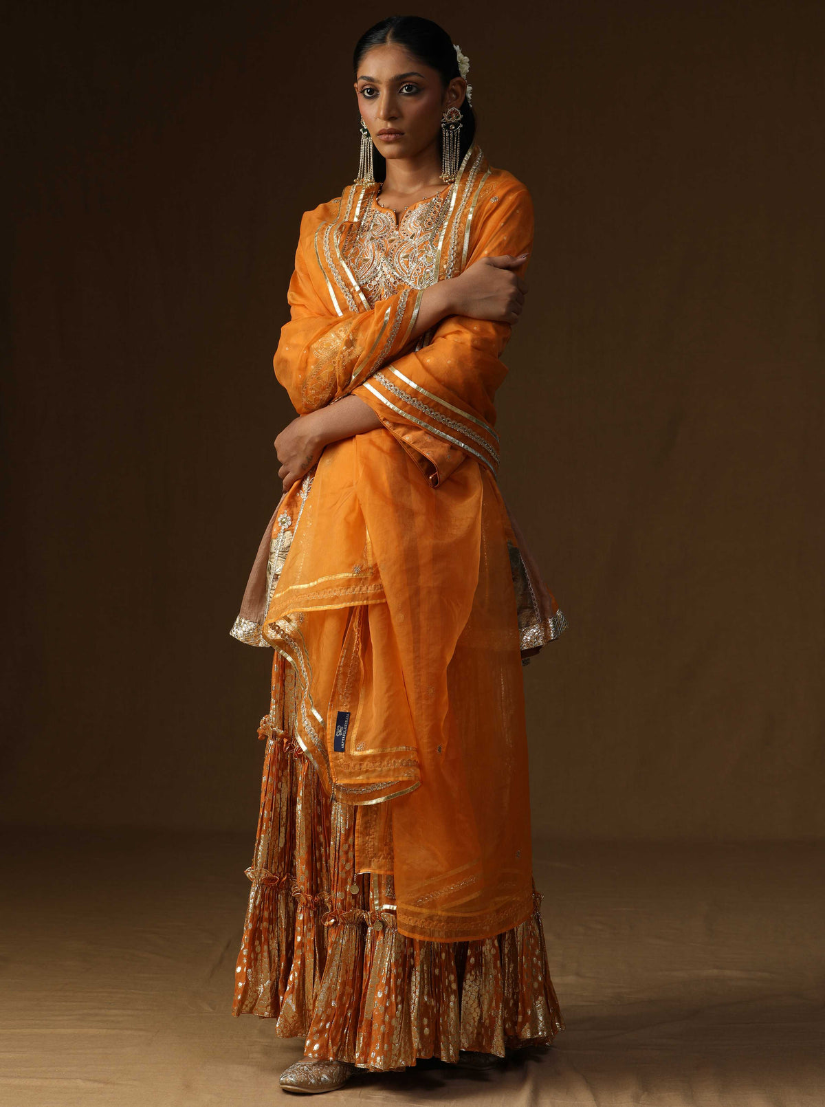 Rasika Kesari Embroidered Sharara Set