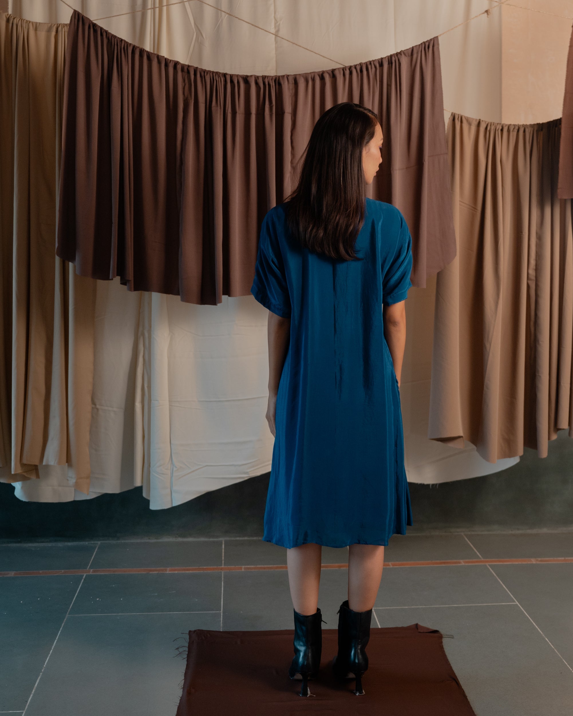 Pleated Shirt Dress