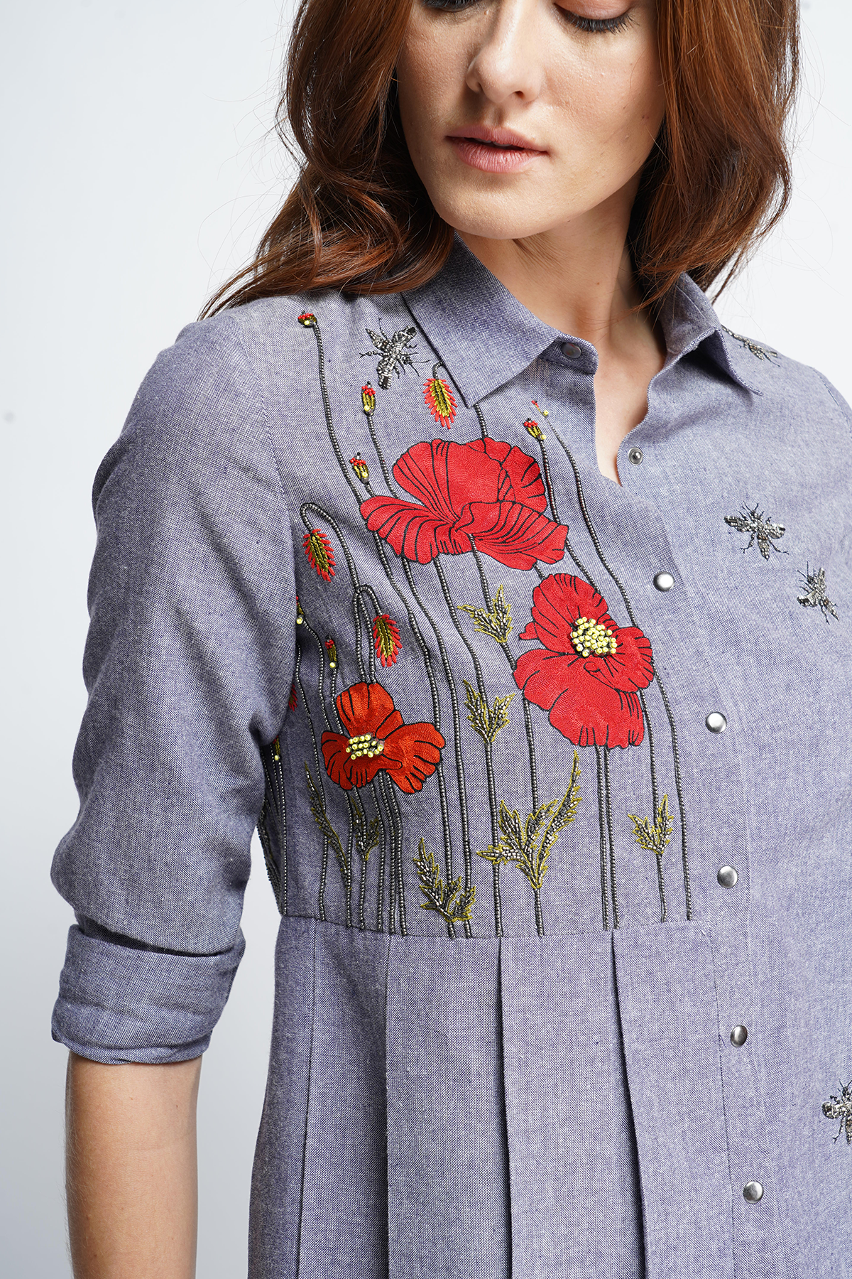 Pants of Poppy Garden Side Pleated Shirt