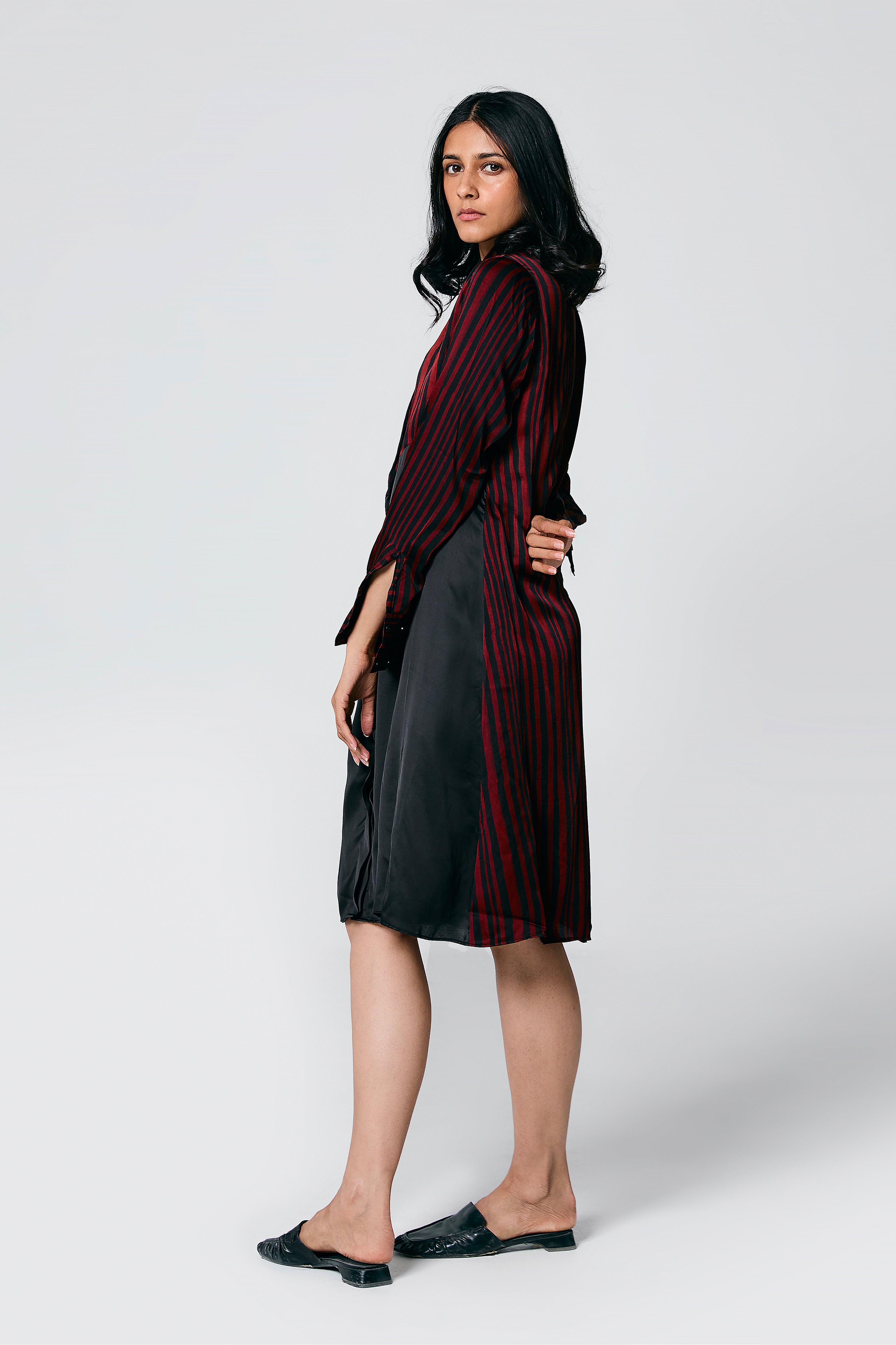 Diagonal stripes dress