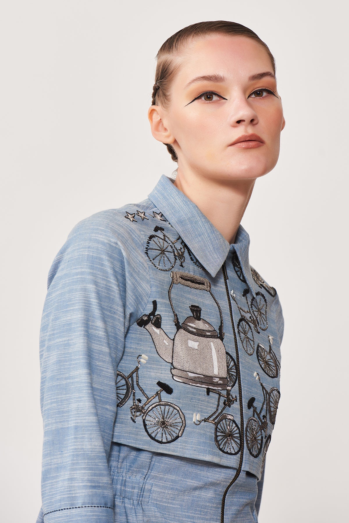 Bikes & Kettle Double Layer Short Dress
