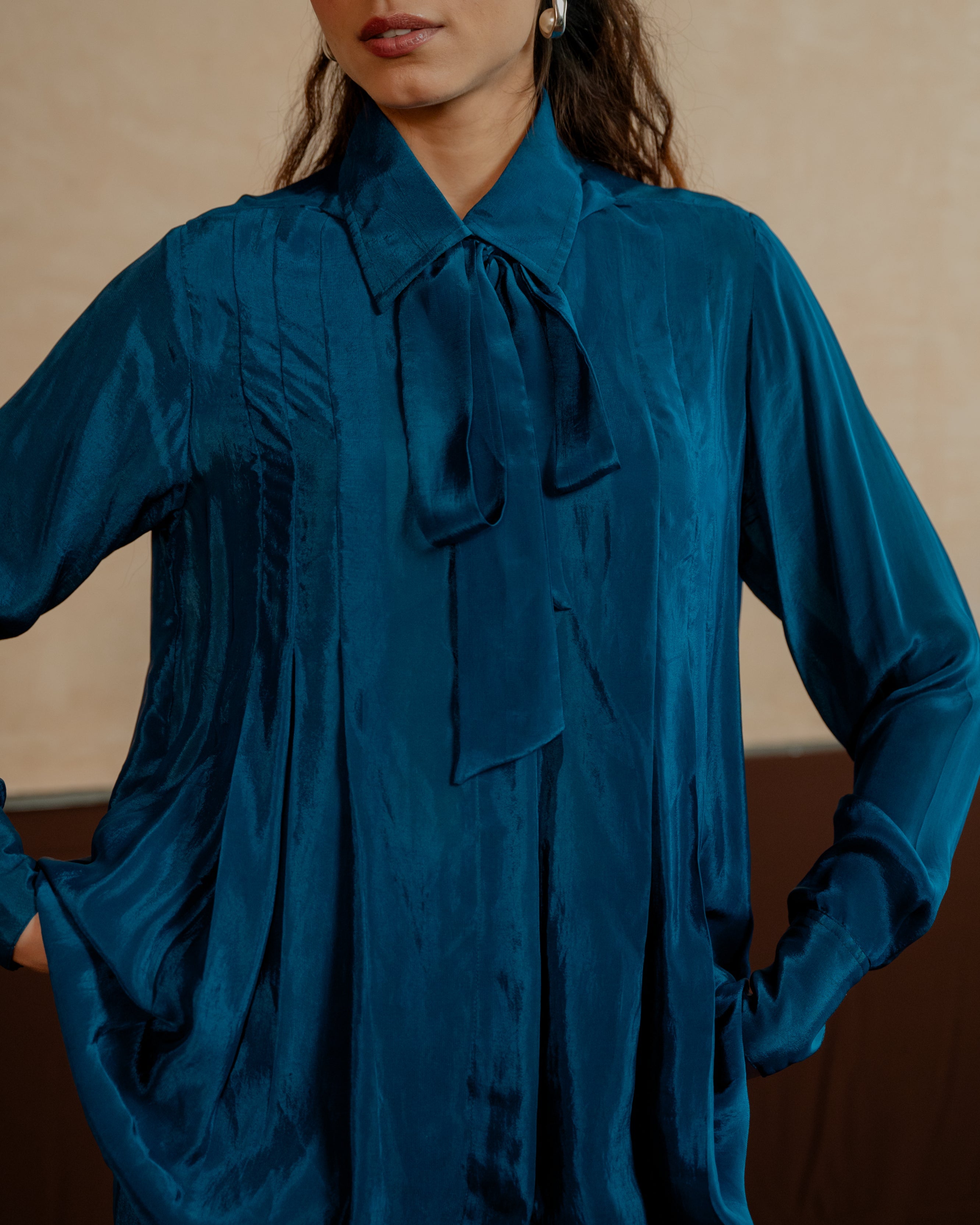 Pleated Shirt Co-ord