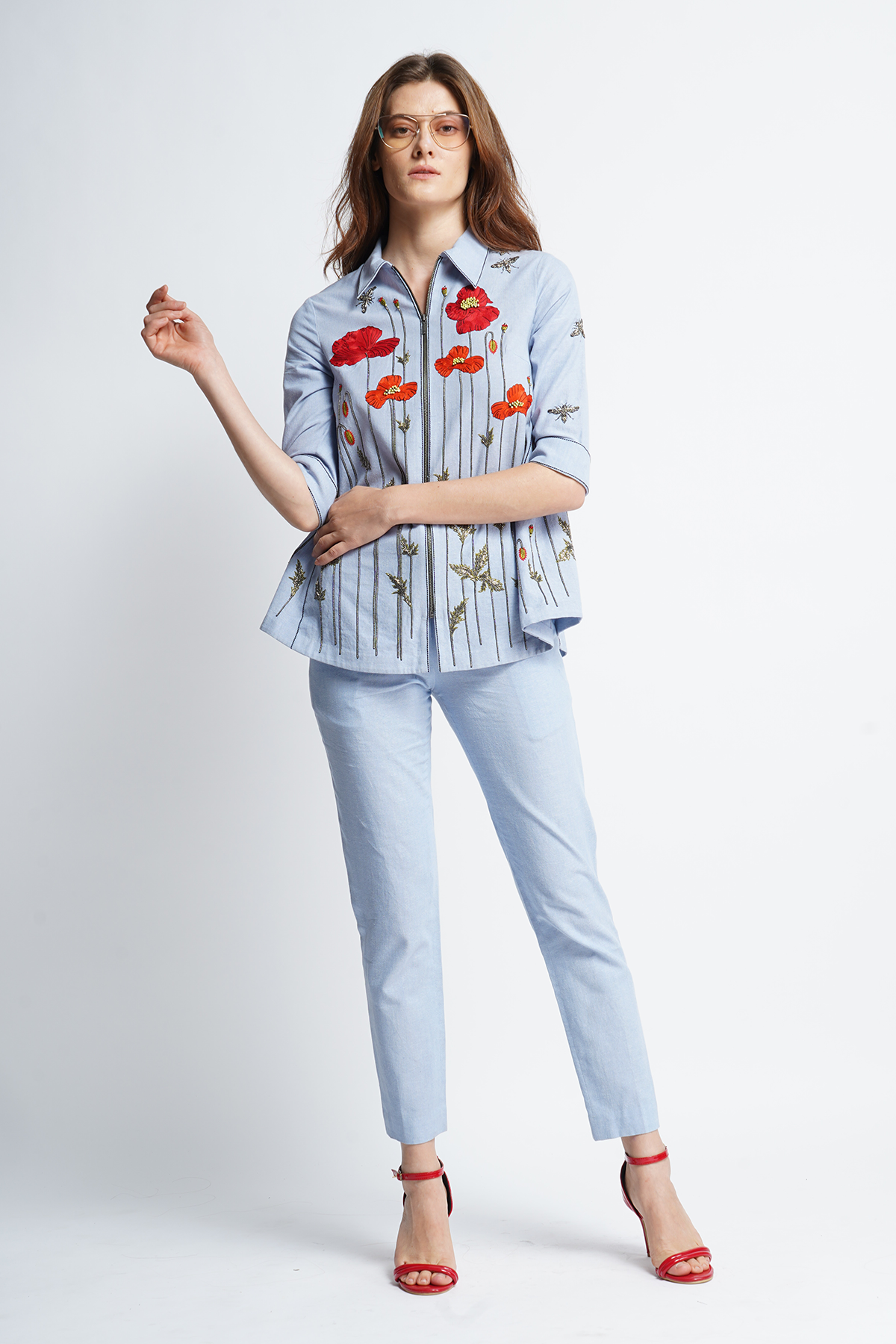 Poppy Garden Side Triangle Top