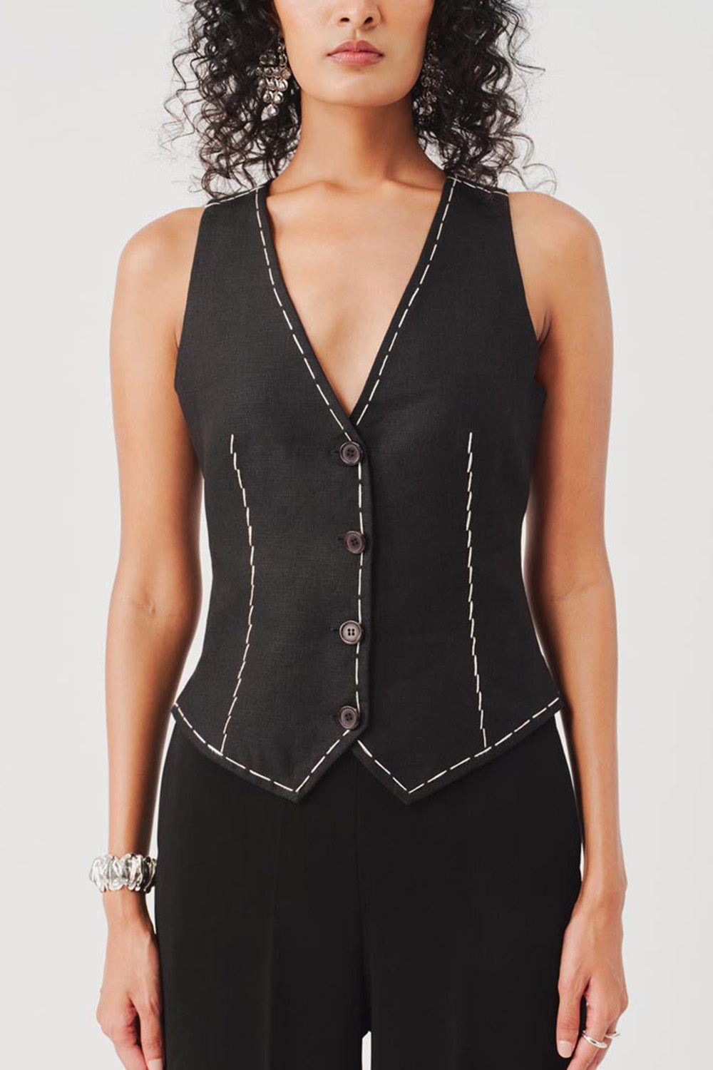 Bearer Linen Waistcoat