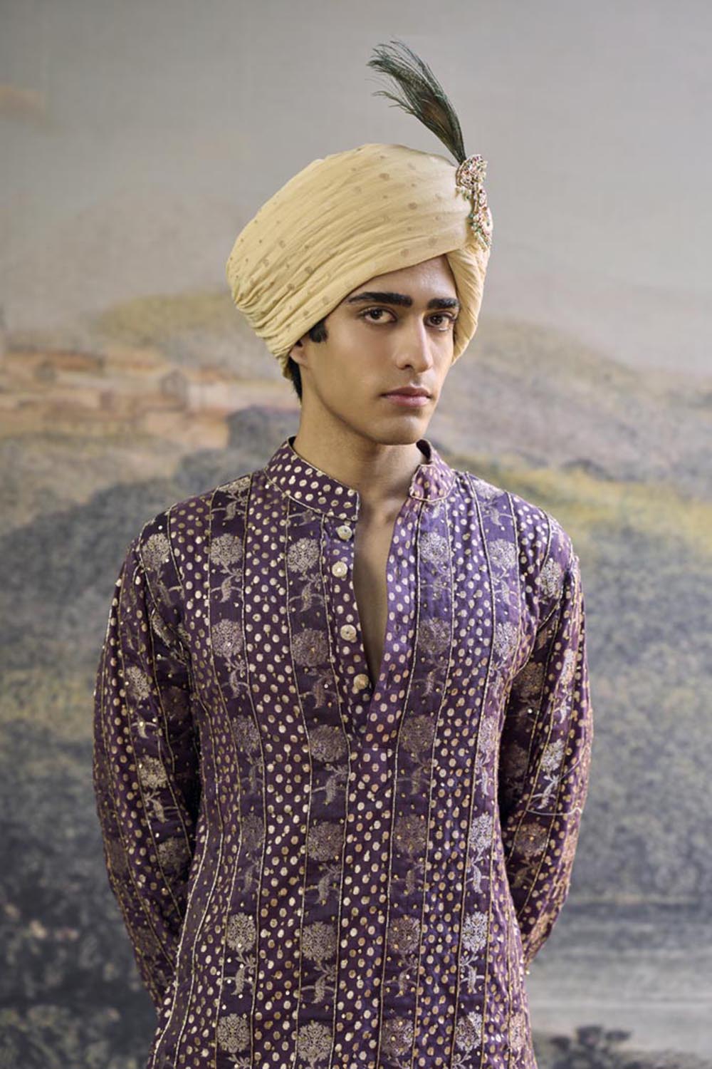Baijanti Brocade Kurta Set