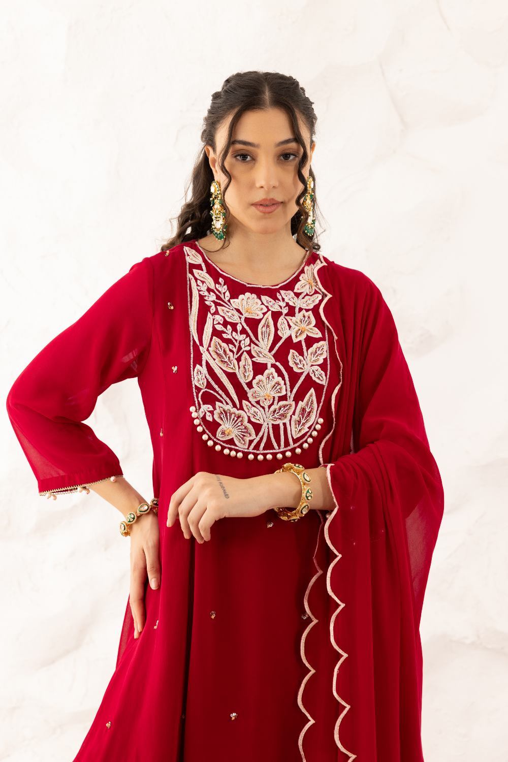 Anchal Peplum Suit With Sharara