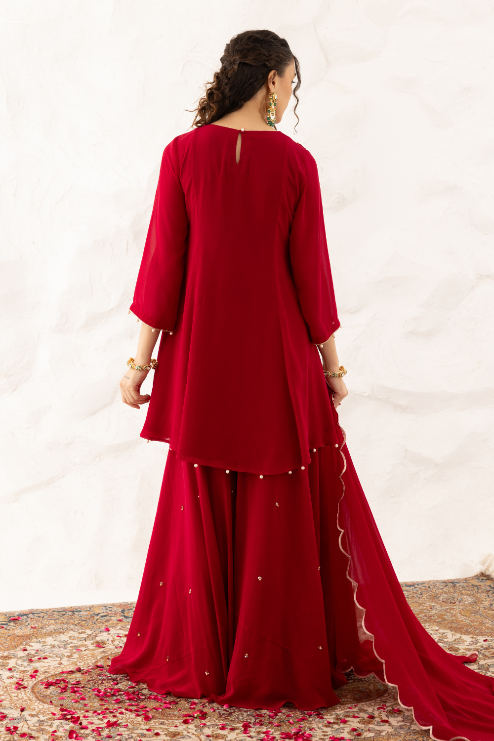 Anchal Peplum Suit With Sharara