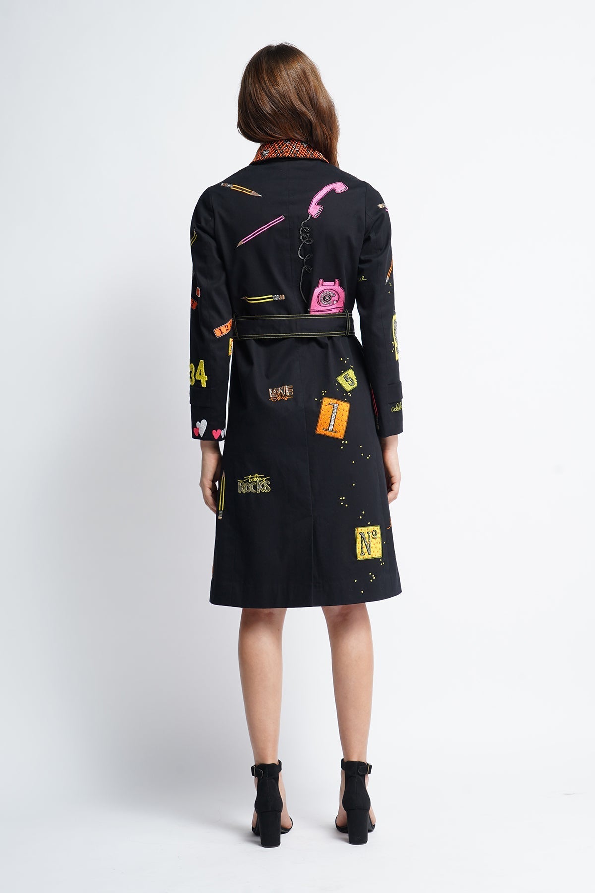 Odd And Even Numbers Trench Coat