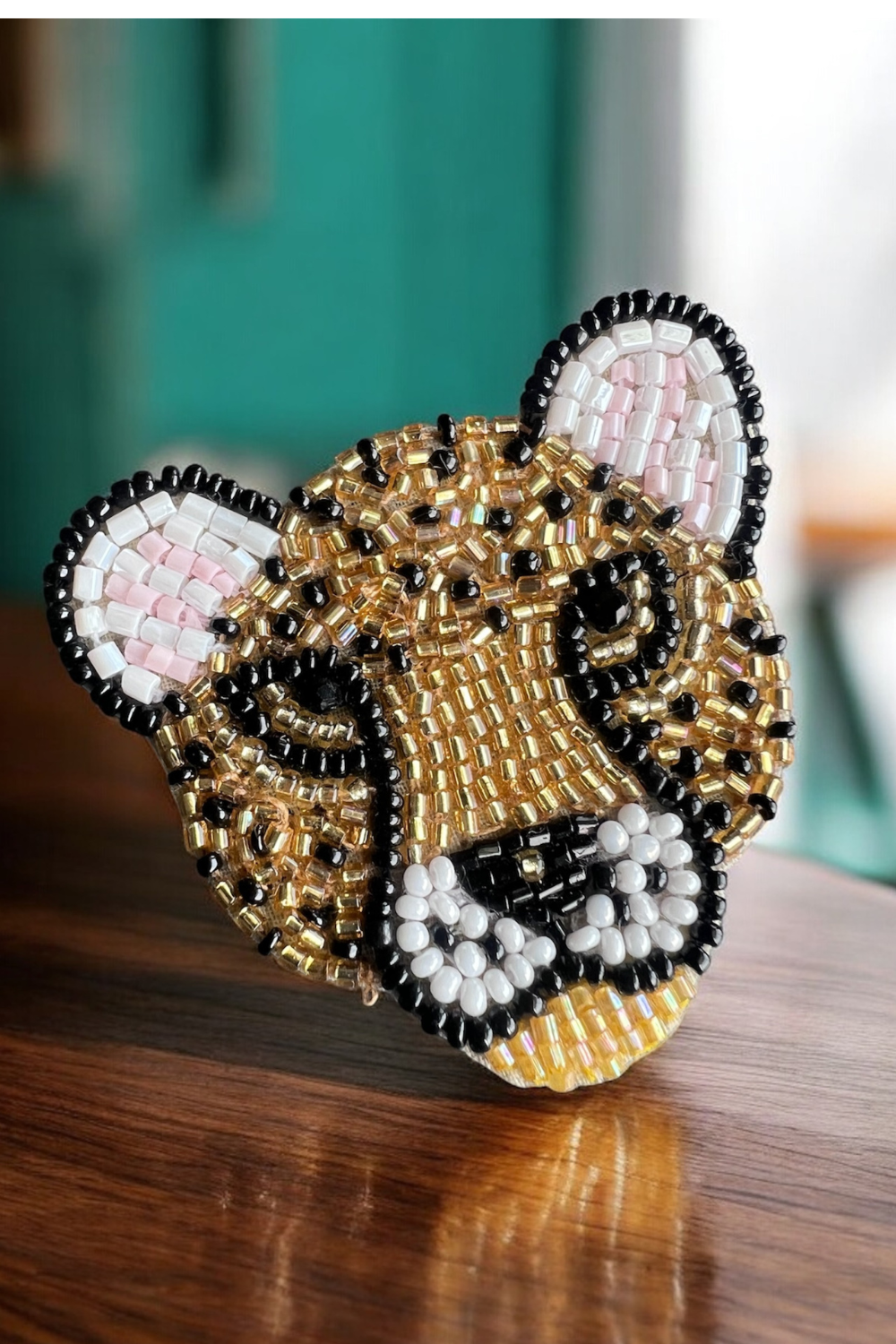 LEAPORD CLIP AND BROOCH