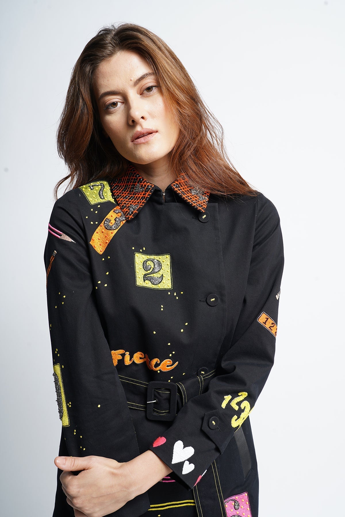 Odd And Even Numbers Trench Coat