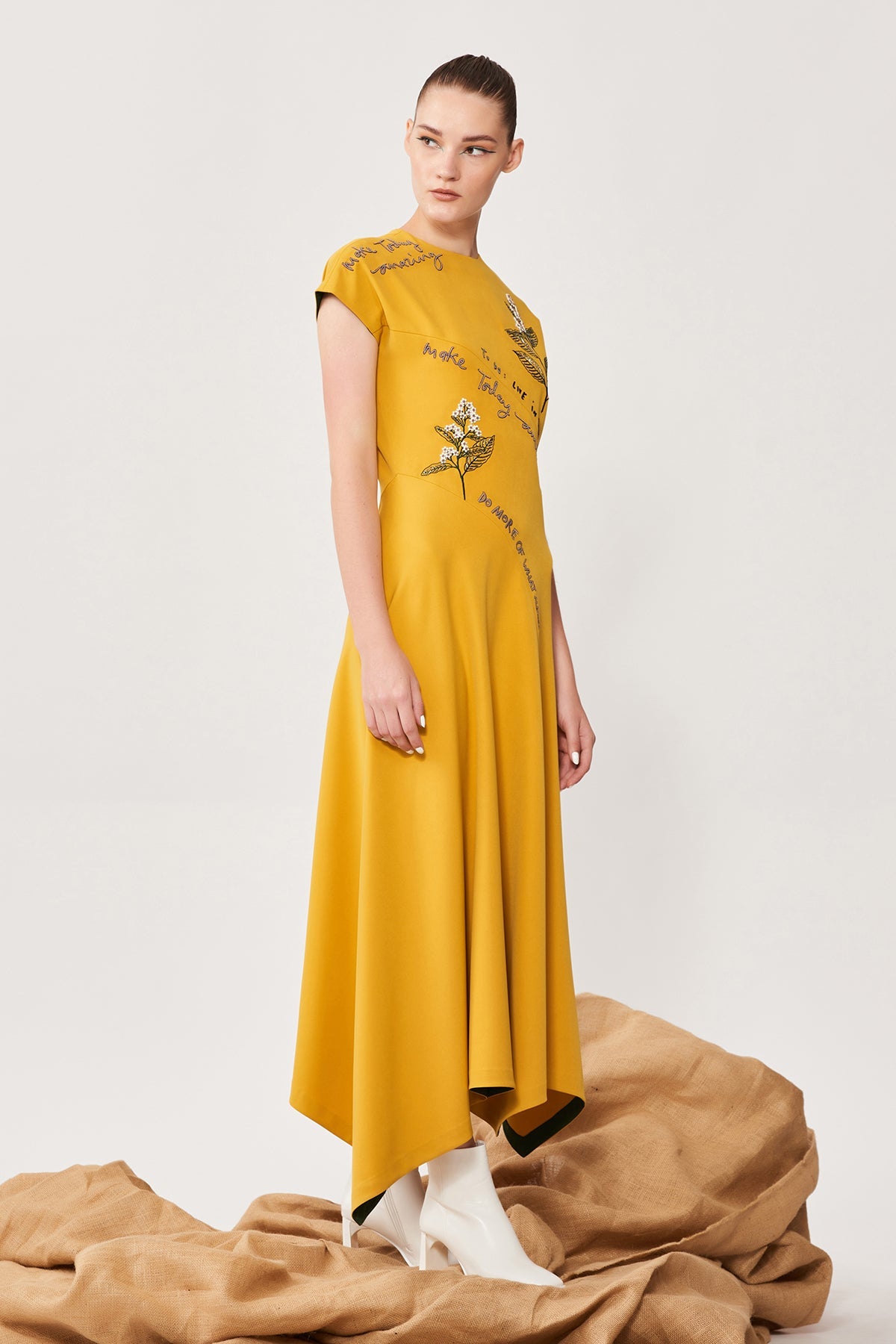 Live in the Moment Panelled Handkerchief Long Dress