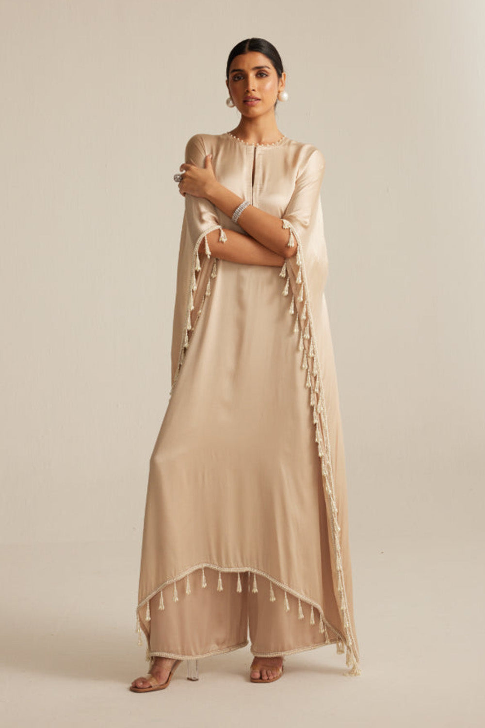 Light Beige Kaftaan Set