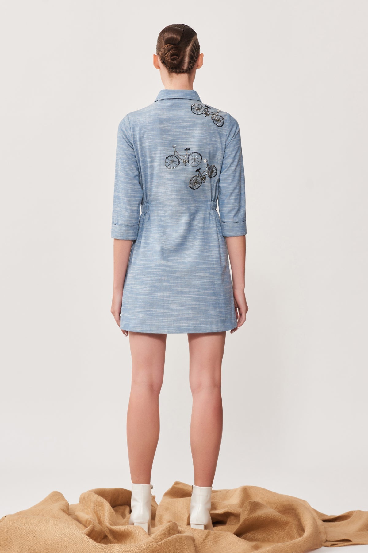 Bikes & Kettle Double Layer Short Dress