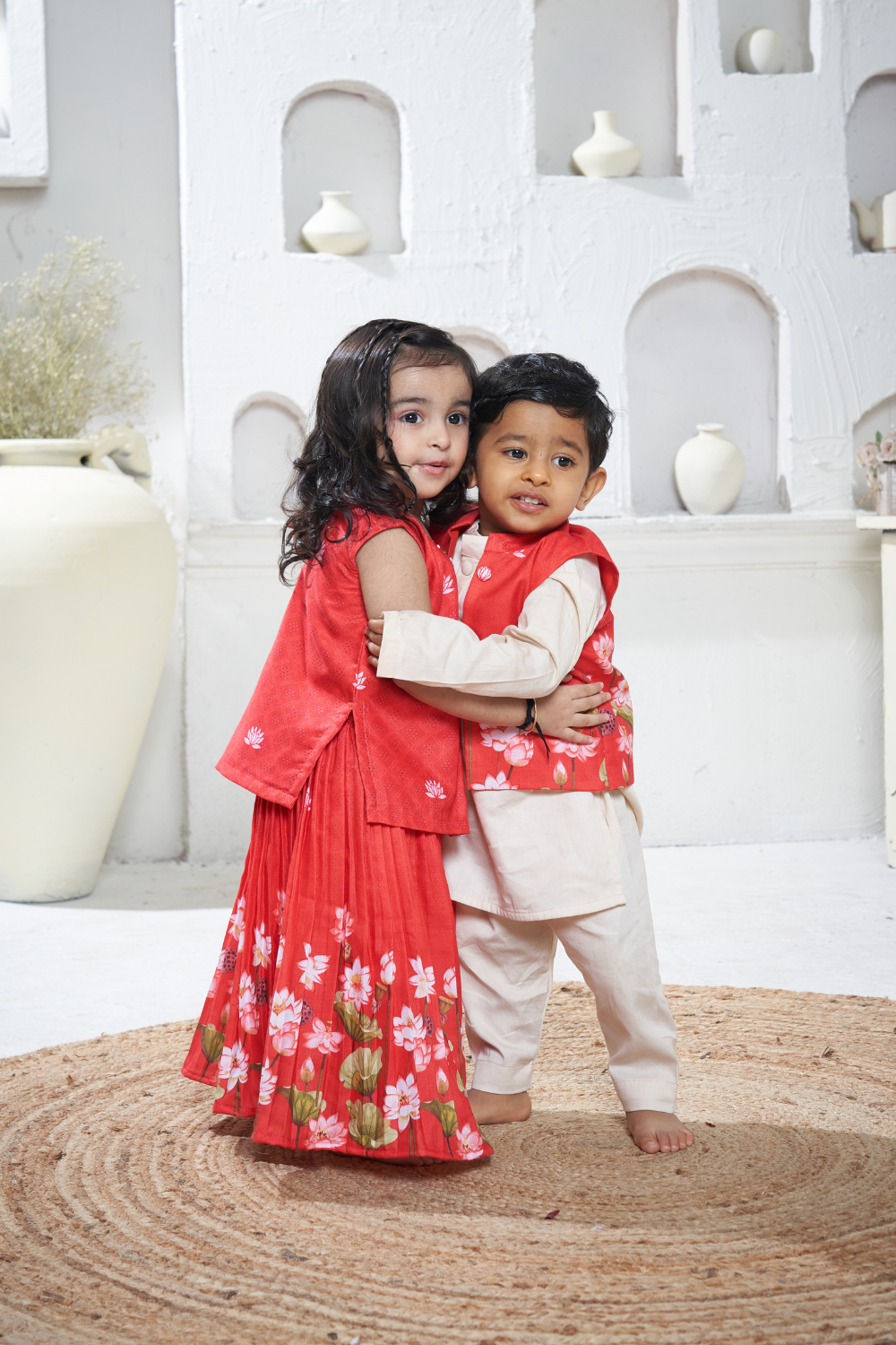 RED PICHWAI BANDI SET