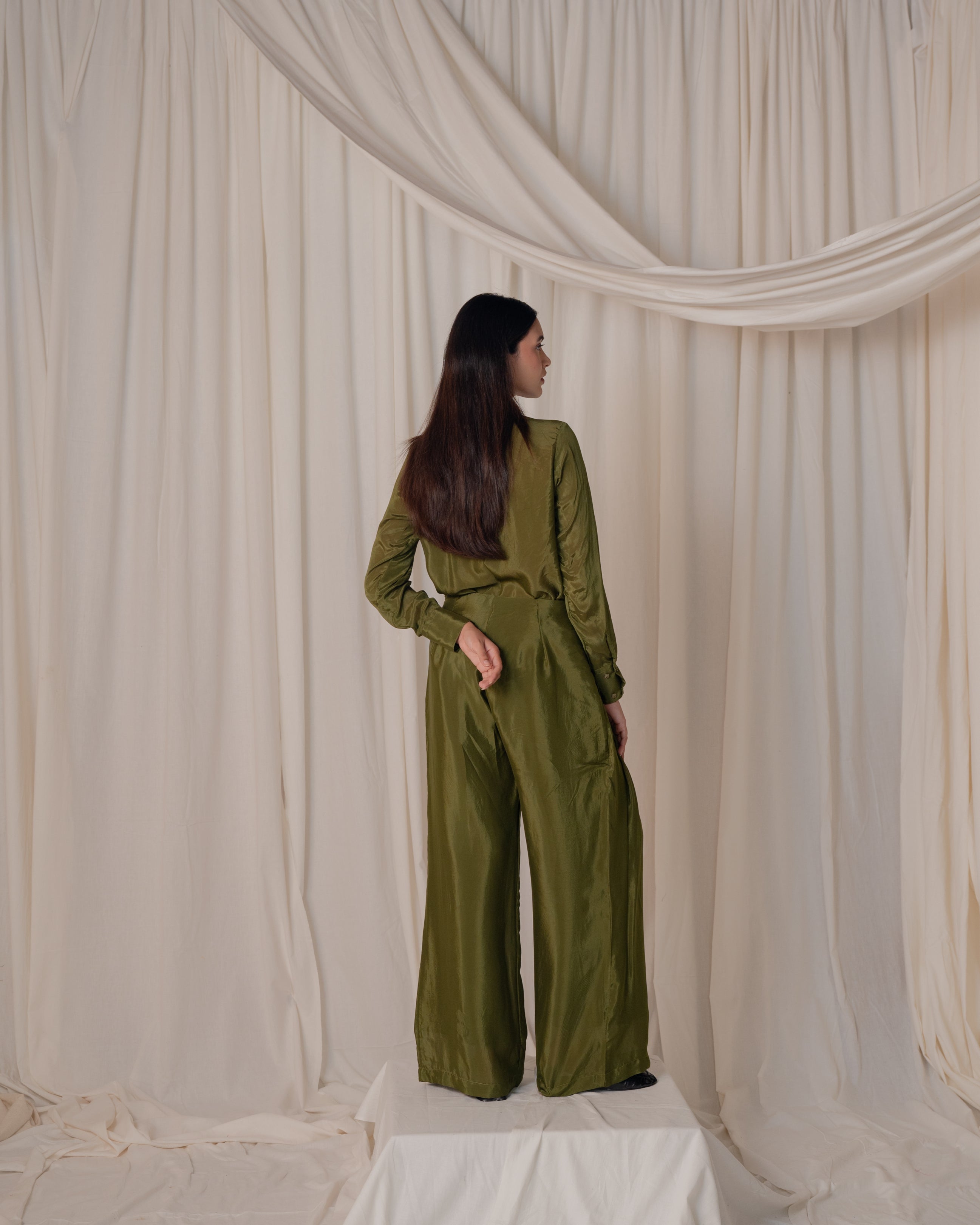 Pleated Shirt Co-ord