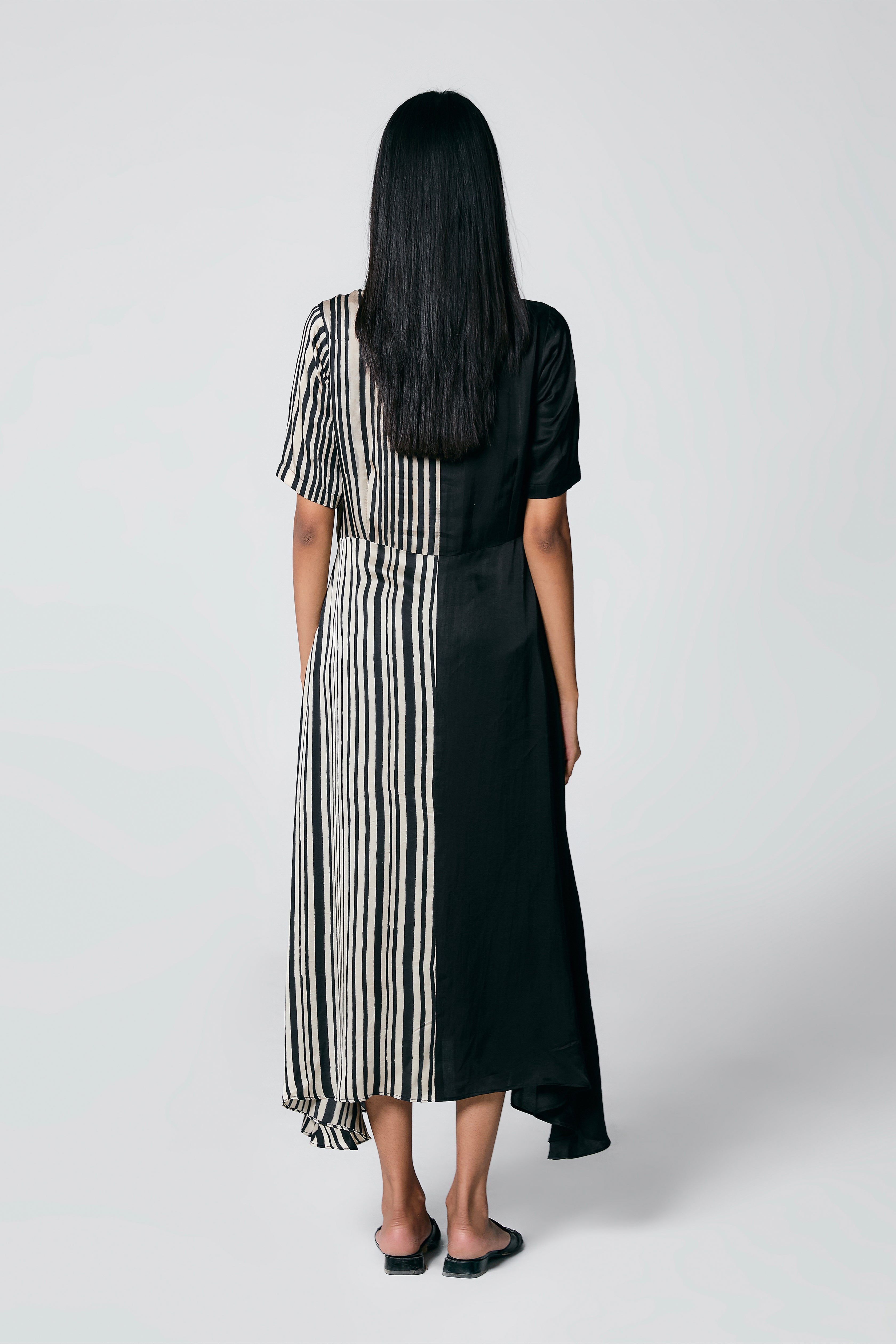 Half and Half dress - Black& White