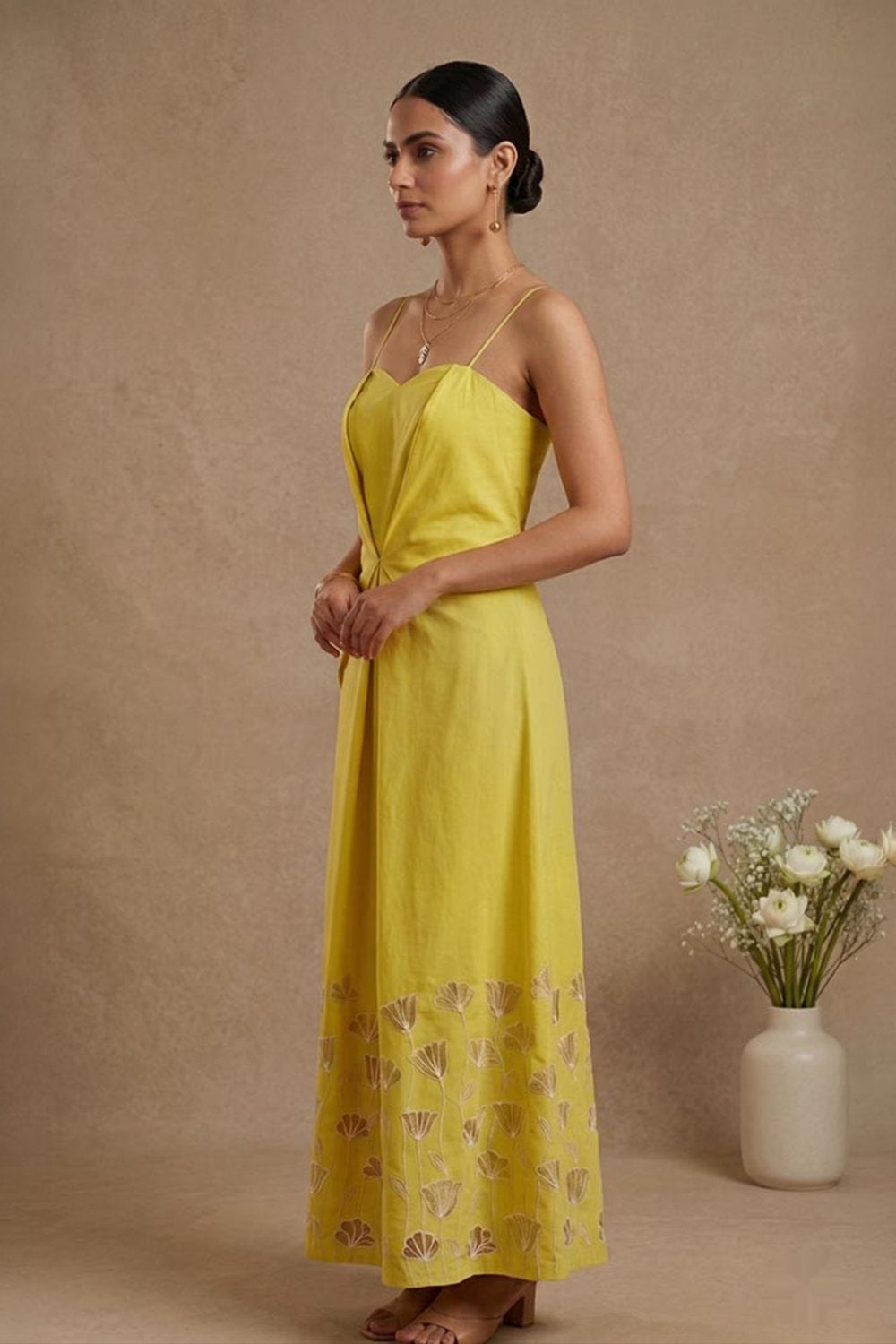 THETAA Stella -Hand-Embroidered Cotton Poplin Dress