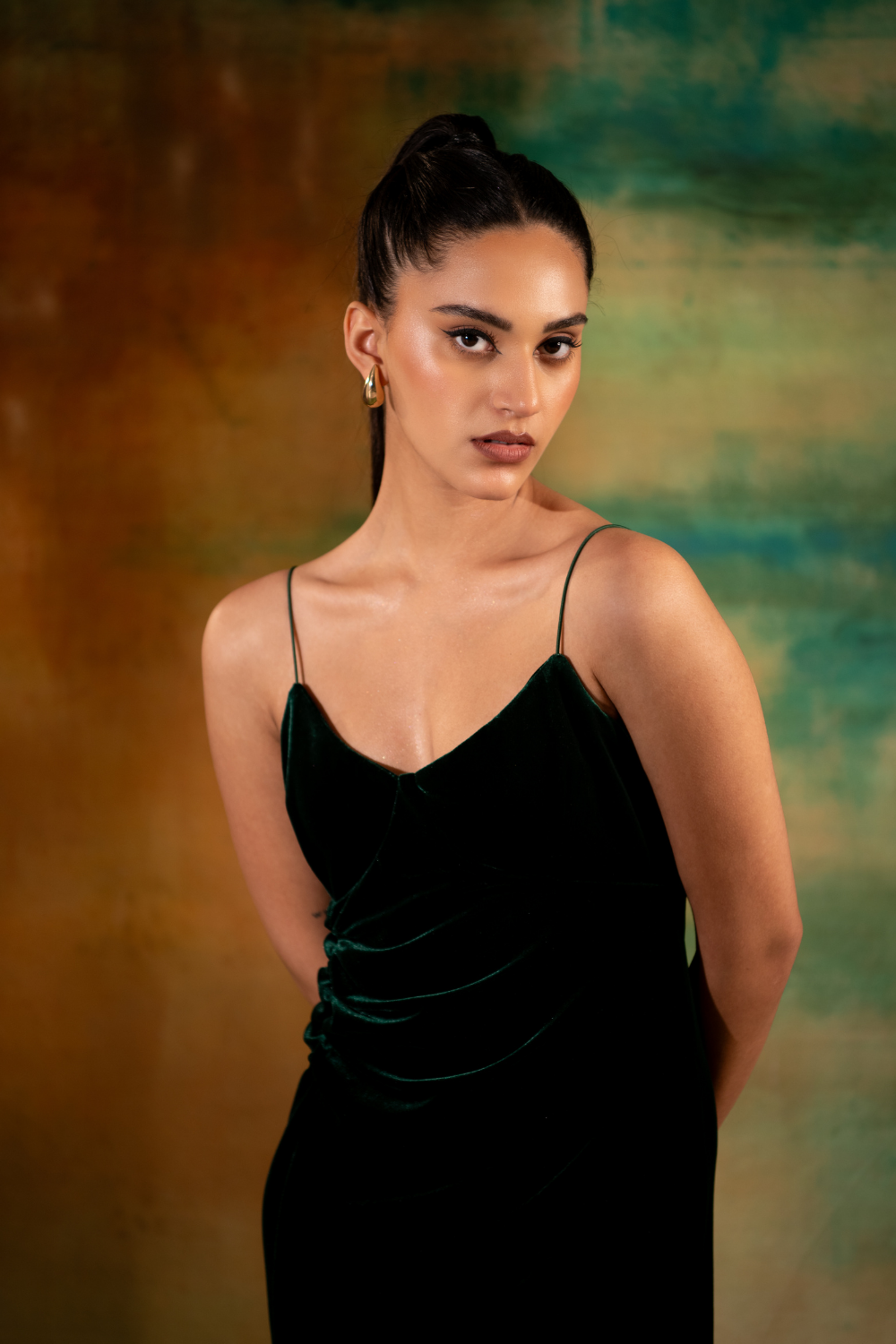 Zuri Side Slit Dress With Blazer