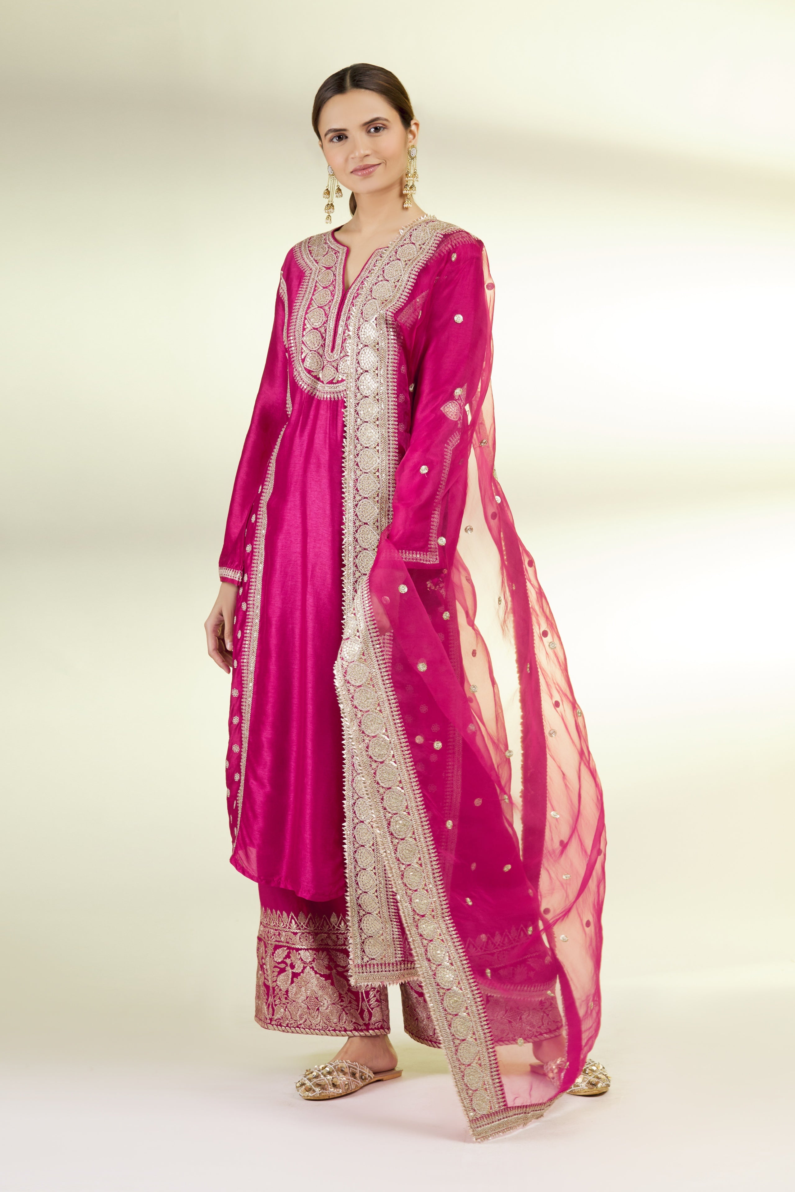 Musafar Rani Pink Palazzo Set