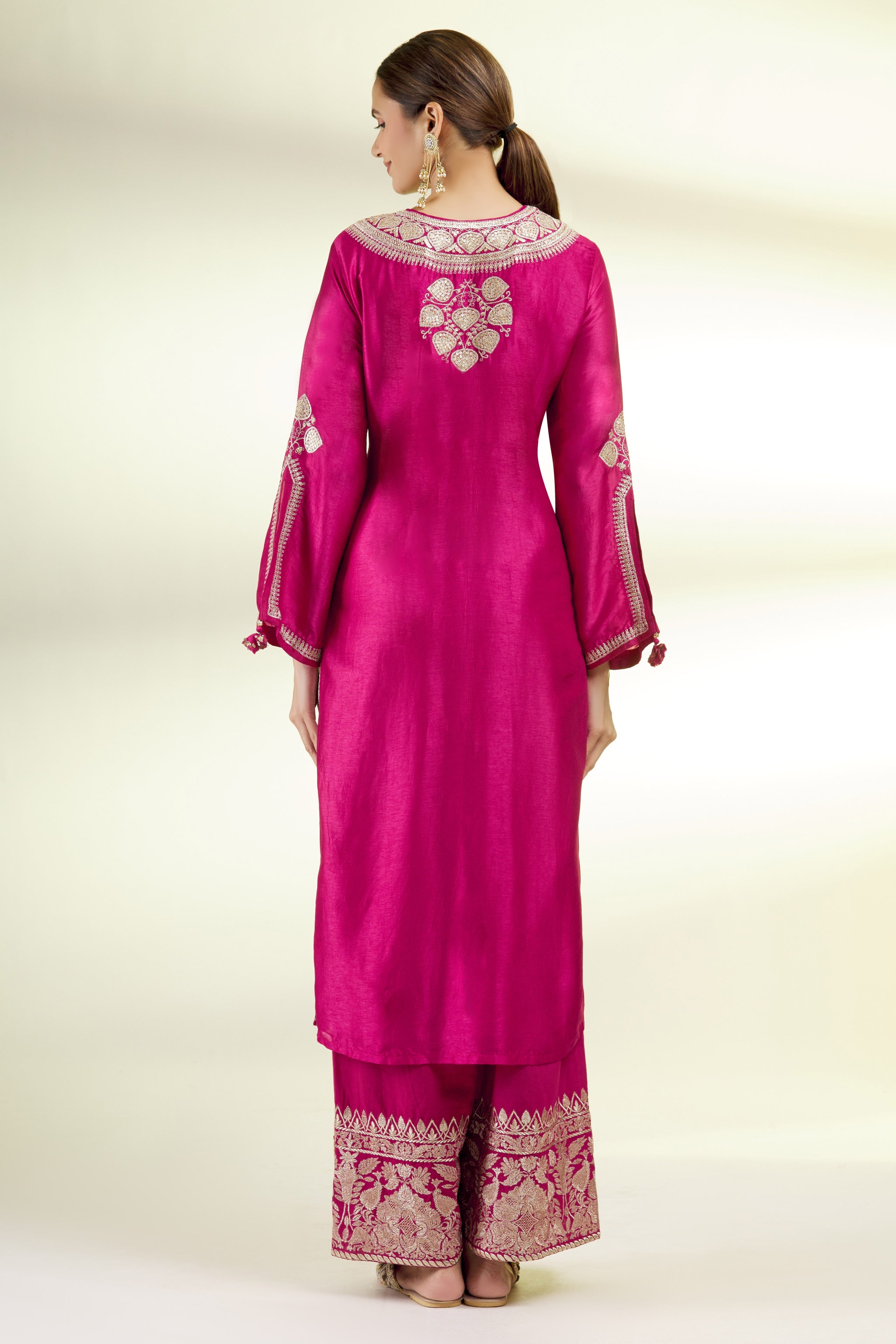 Musafar Rani Pink Palazzo Set