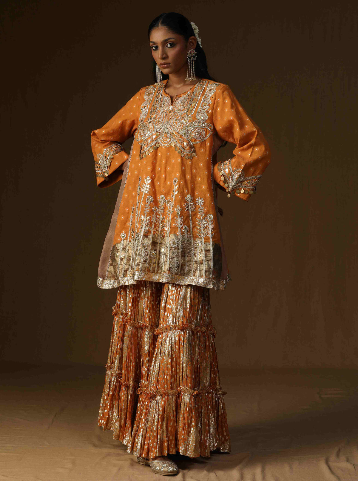 Rasika Kesari Embroidered Sharara Set
