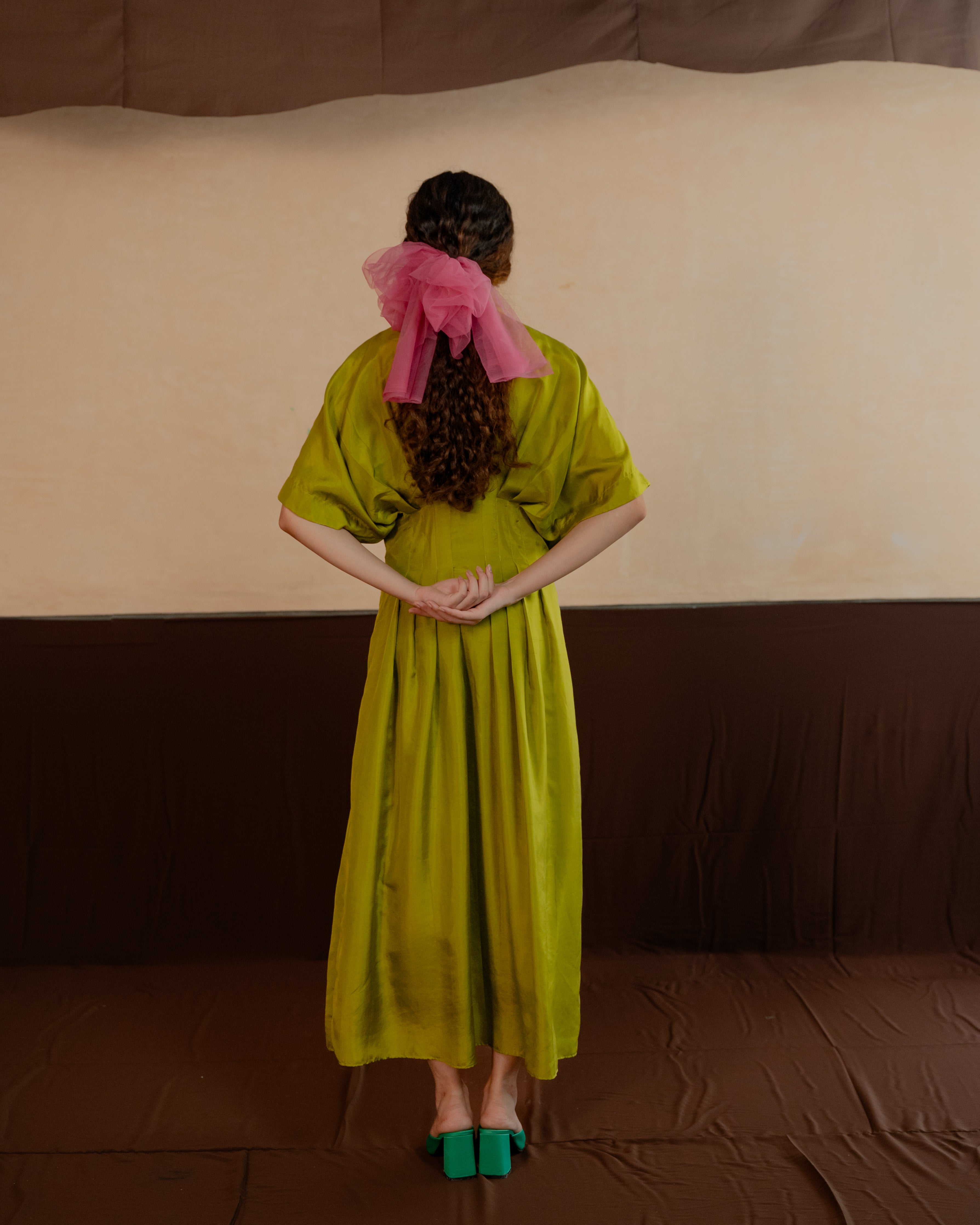 Pleated Shirt Dress