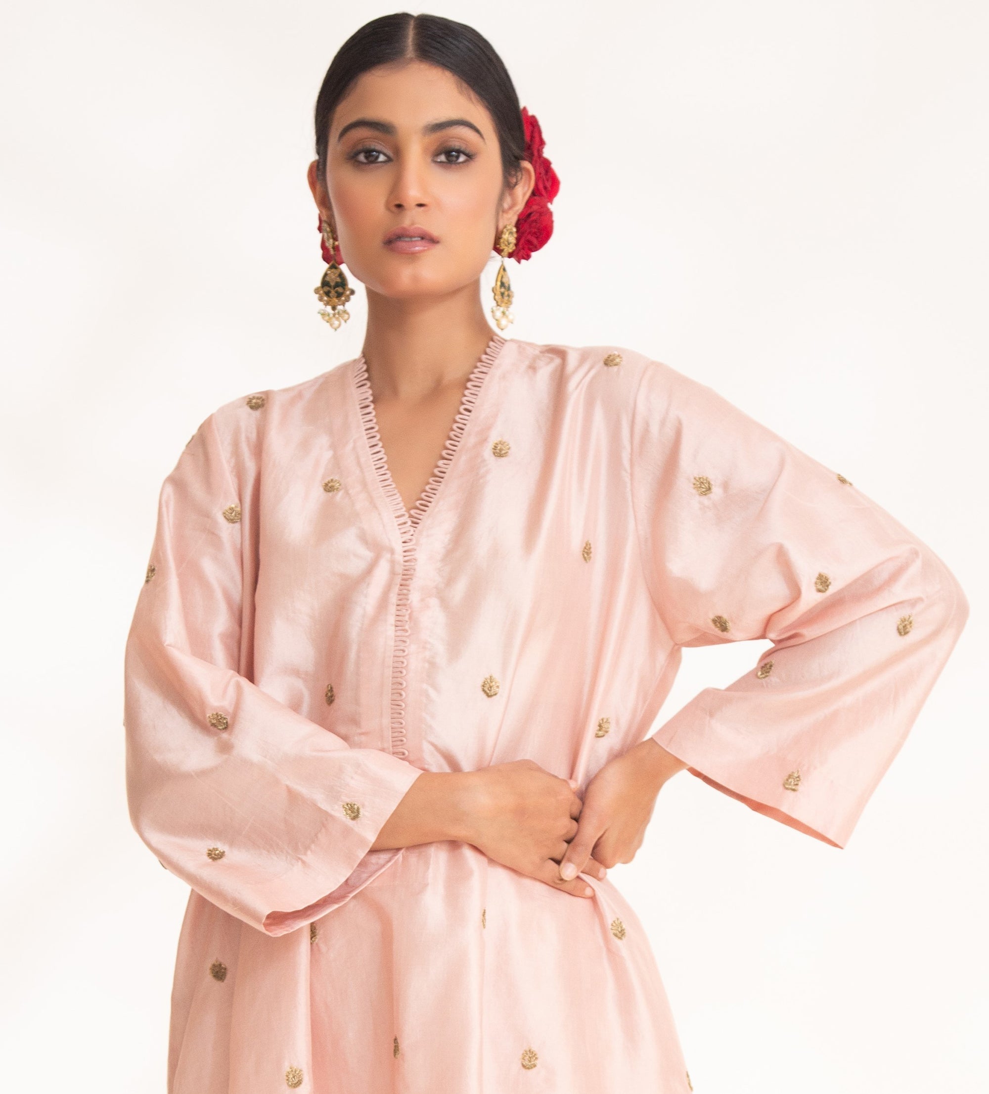 Ojal Pink Kurta Set