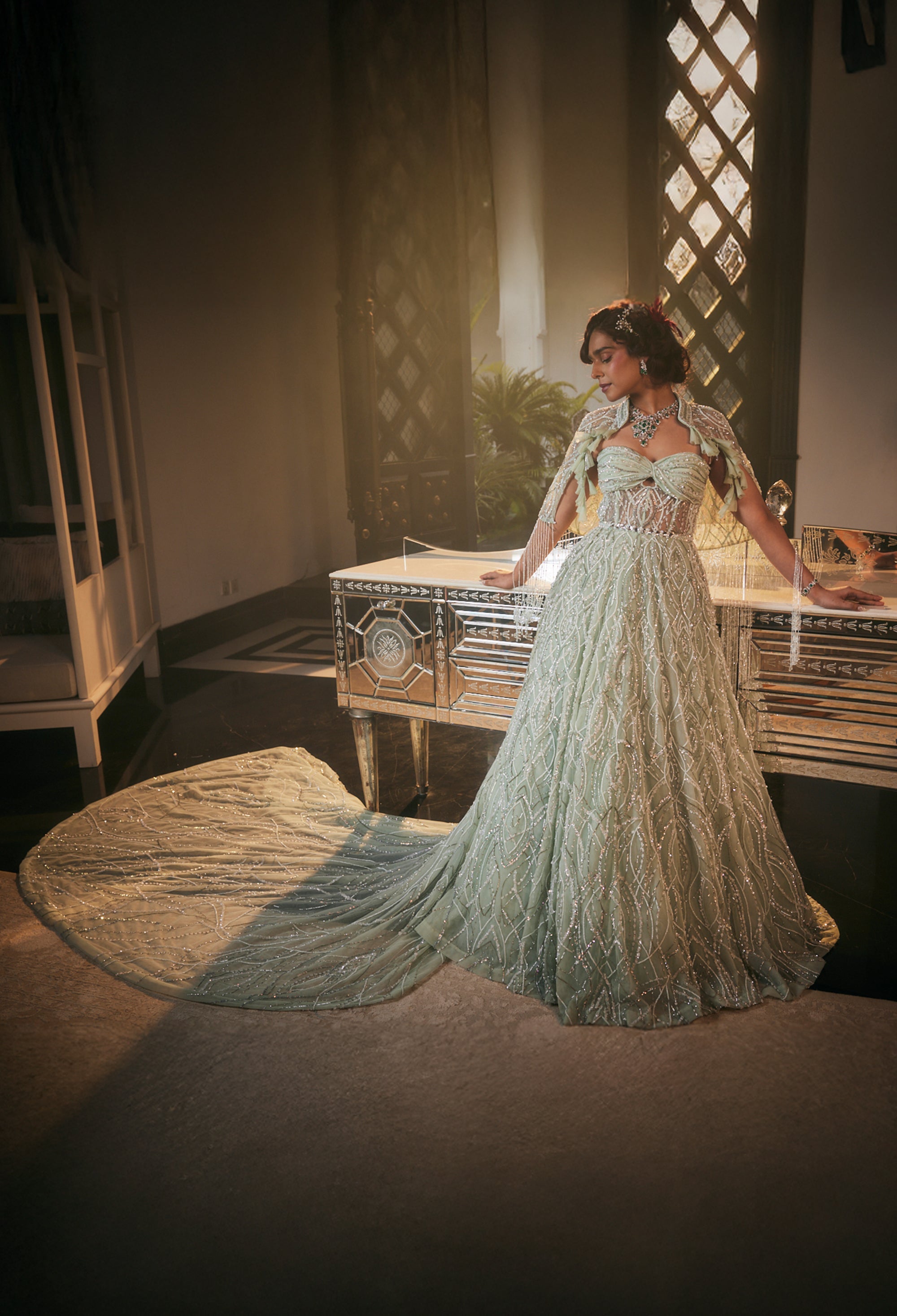 CY Amit GT Jardin Labyrinthique Embroidered Gown Front 1