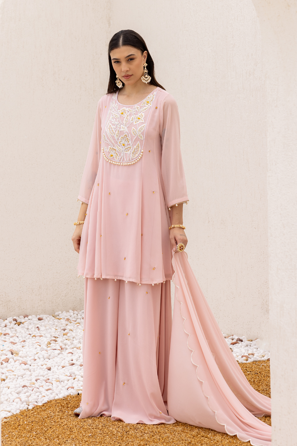 Anchal Peplum Suit With Sharara