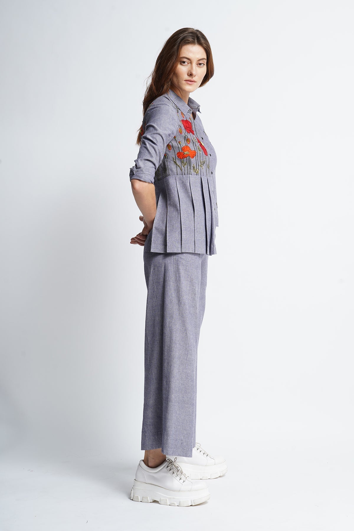 Stone Blue Relaxed Pants