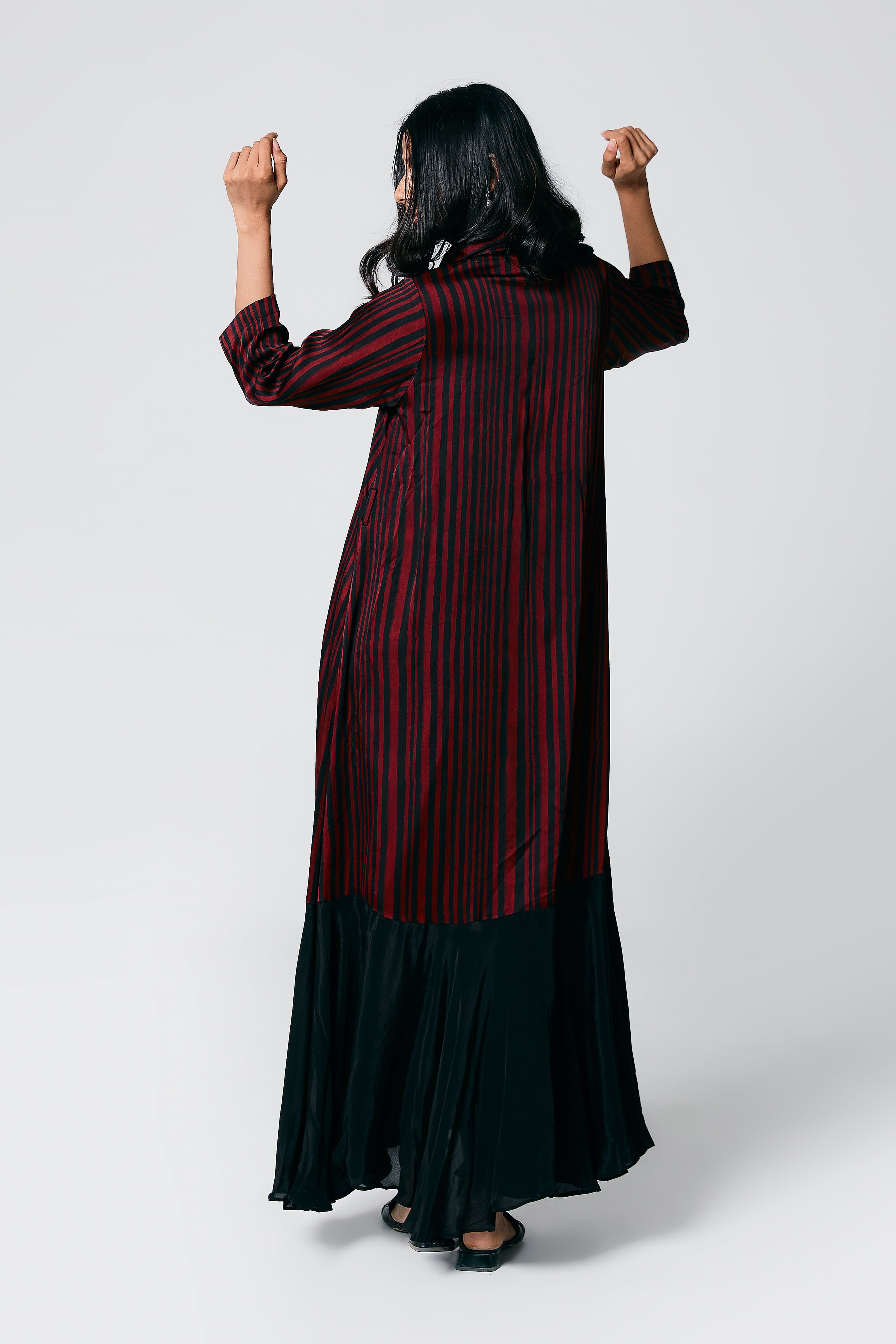 Stripes dress with belt