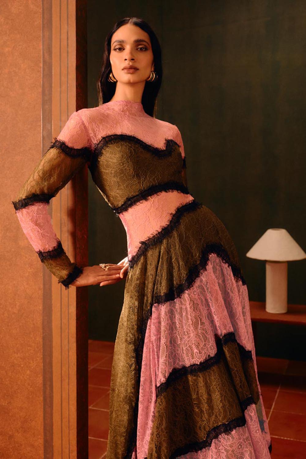 Rosewood Lace Gown