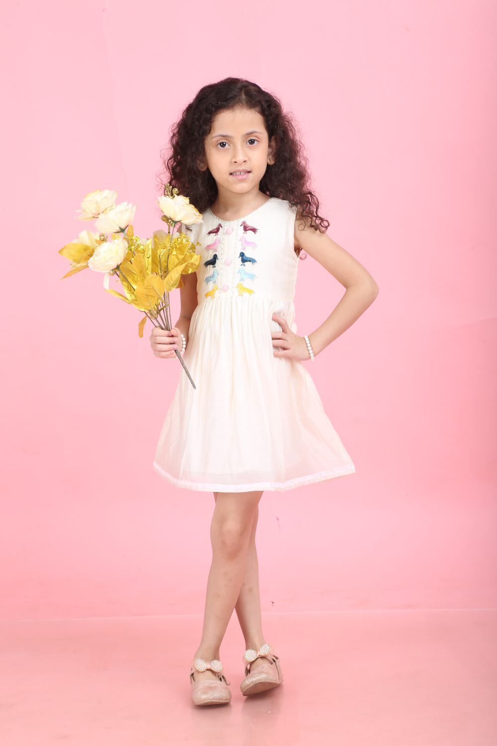 WHITE BIRDS DRESS