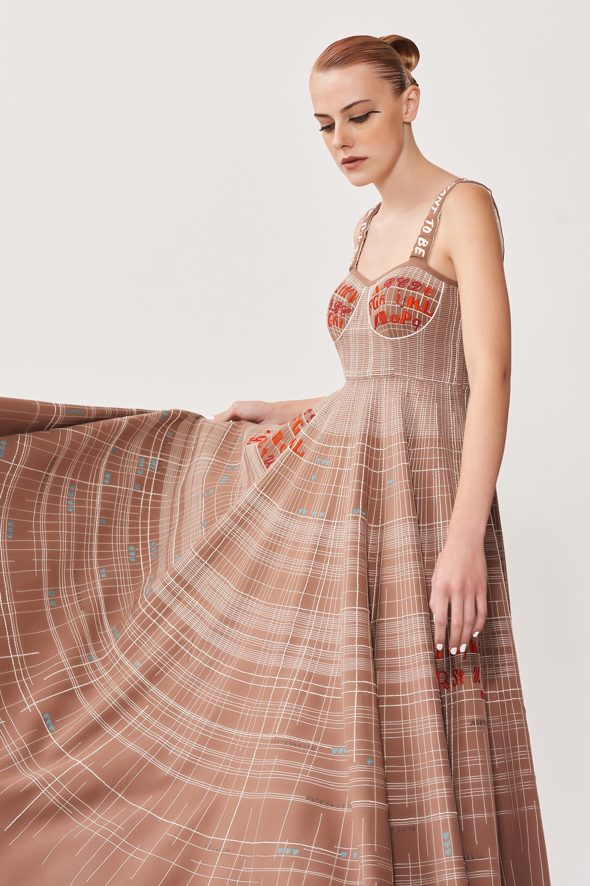 ABCD Intersecting Lines Corset Circular Dress