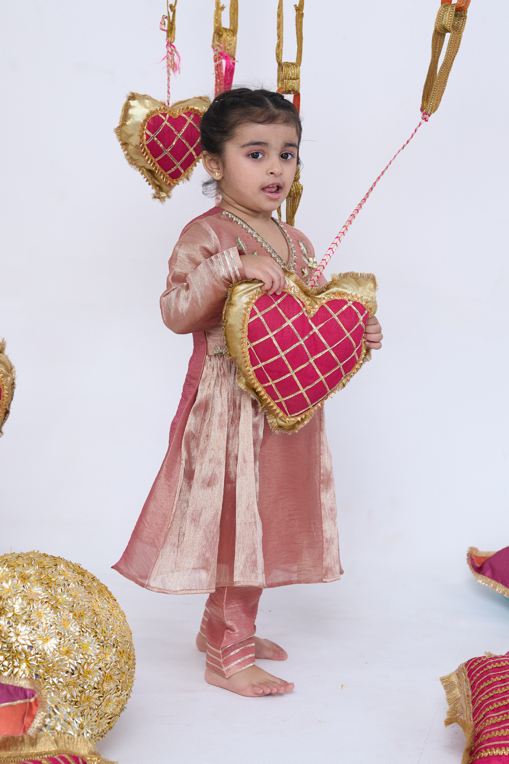 PEACH HANDWORK ANARKALI