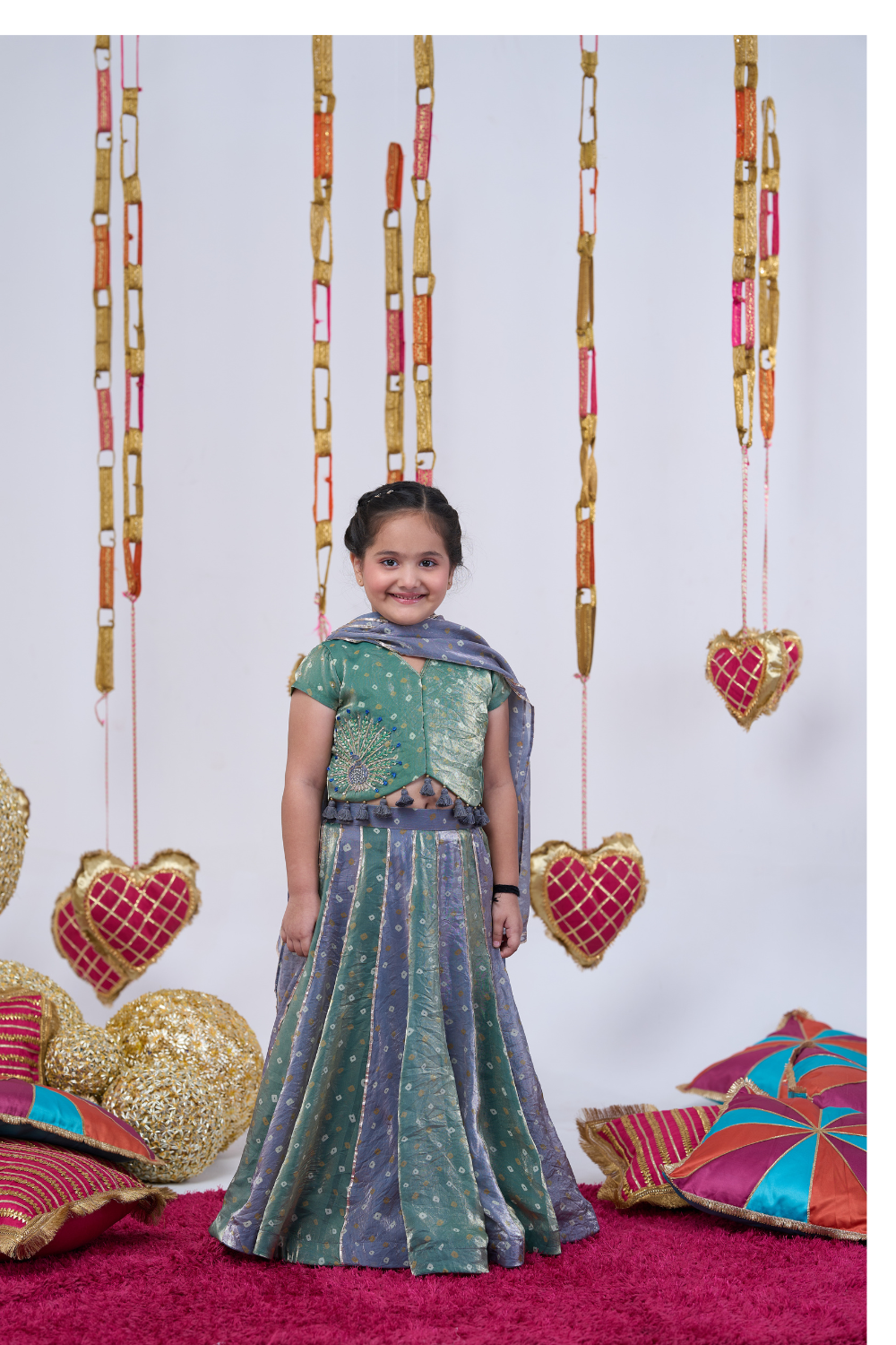 PEACOCK BANDHANI LEHENGA SET