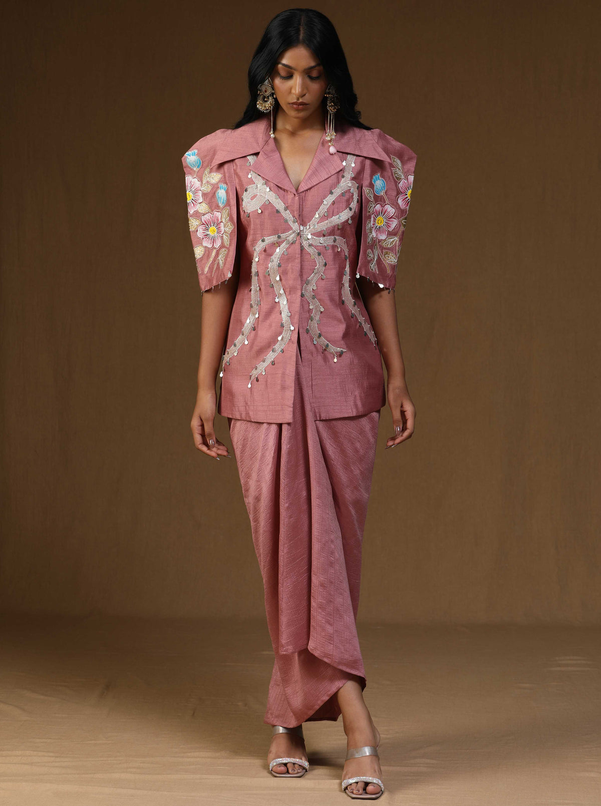 Chandrika Komal Gulabi Indo-Western Set