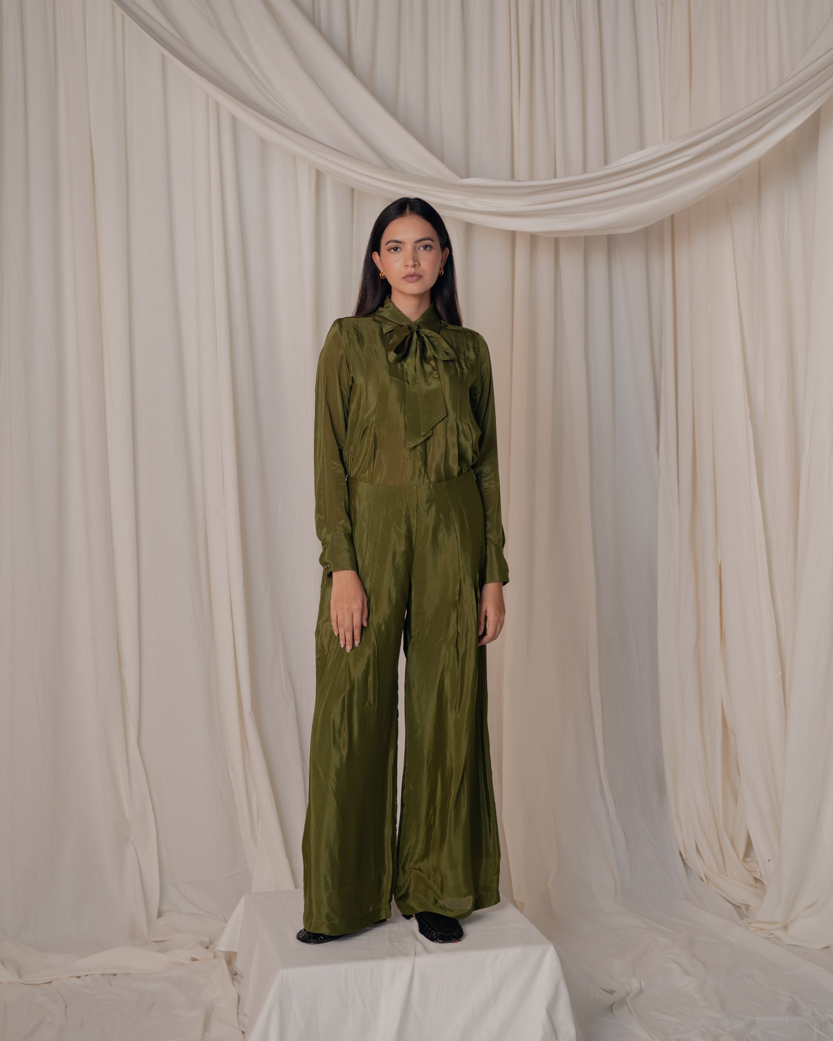 Pleated Shirt Co-ord