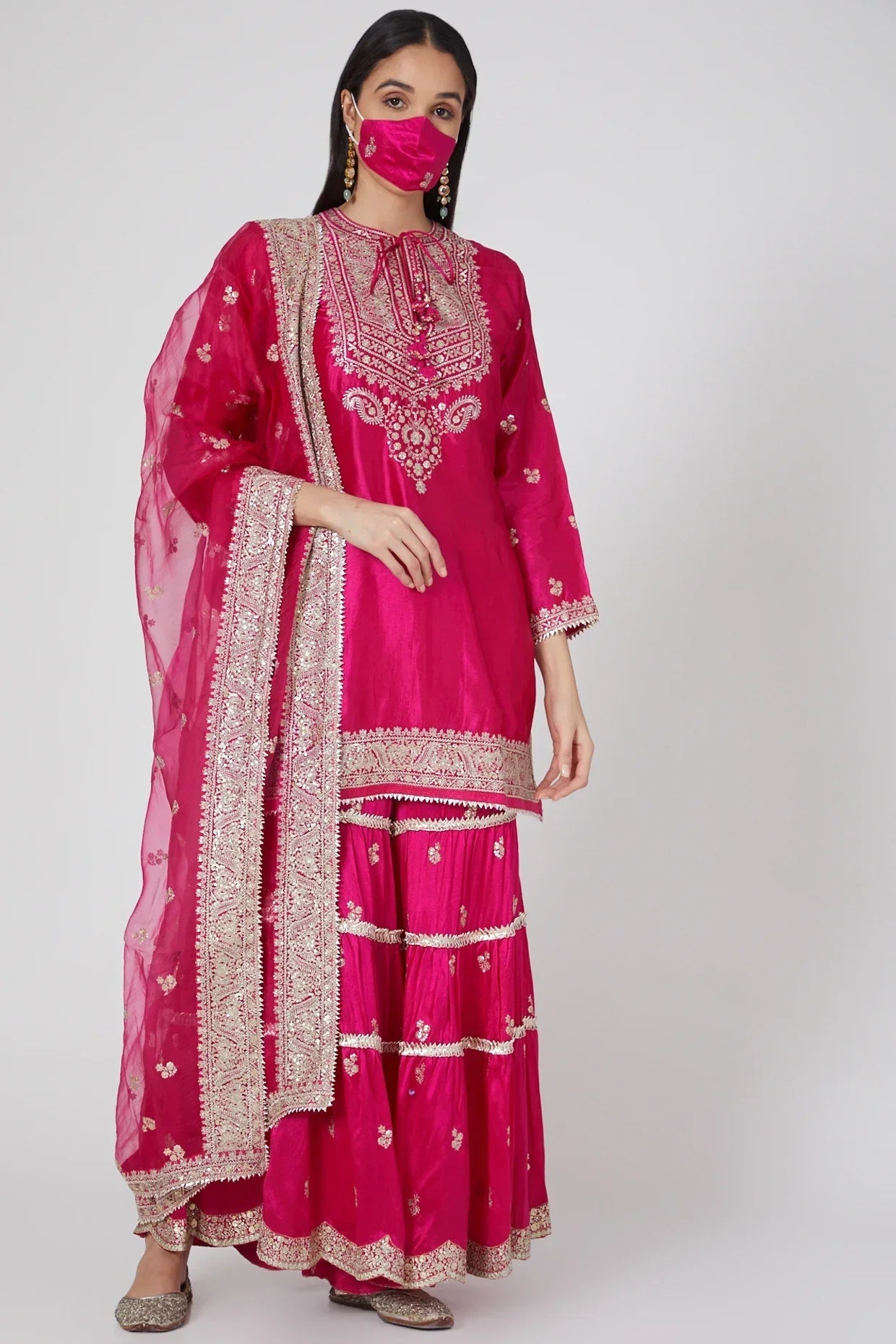 Rati Pink Short Sharara Set